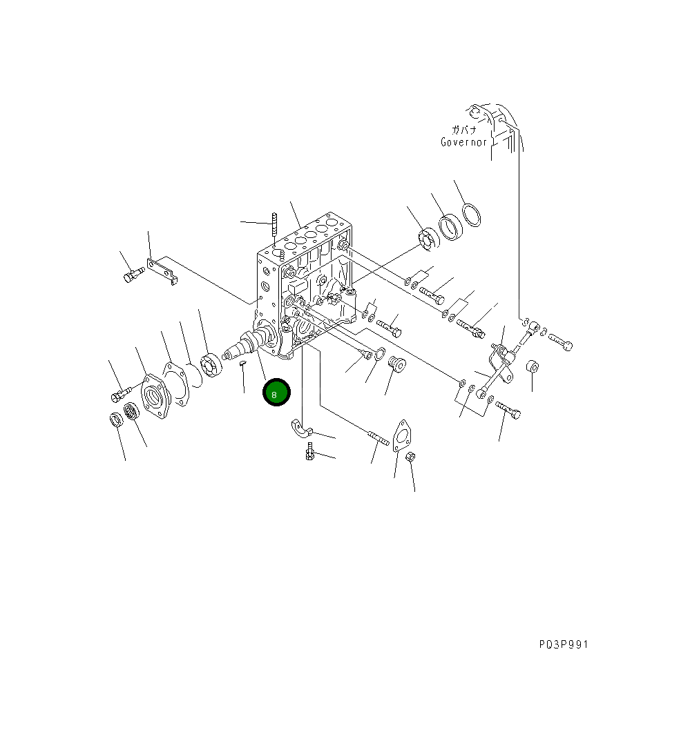 Распределительный вал DK134371-7300 Komatsu