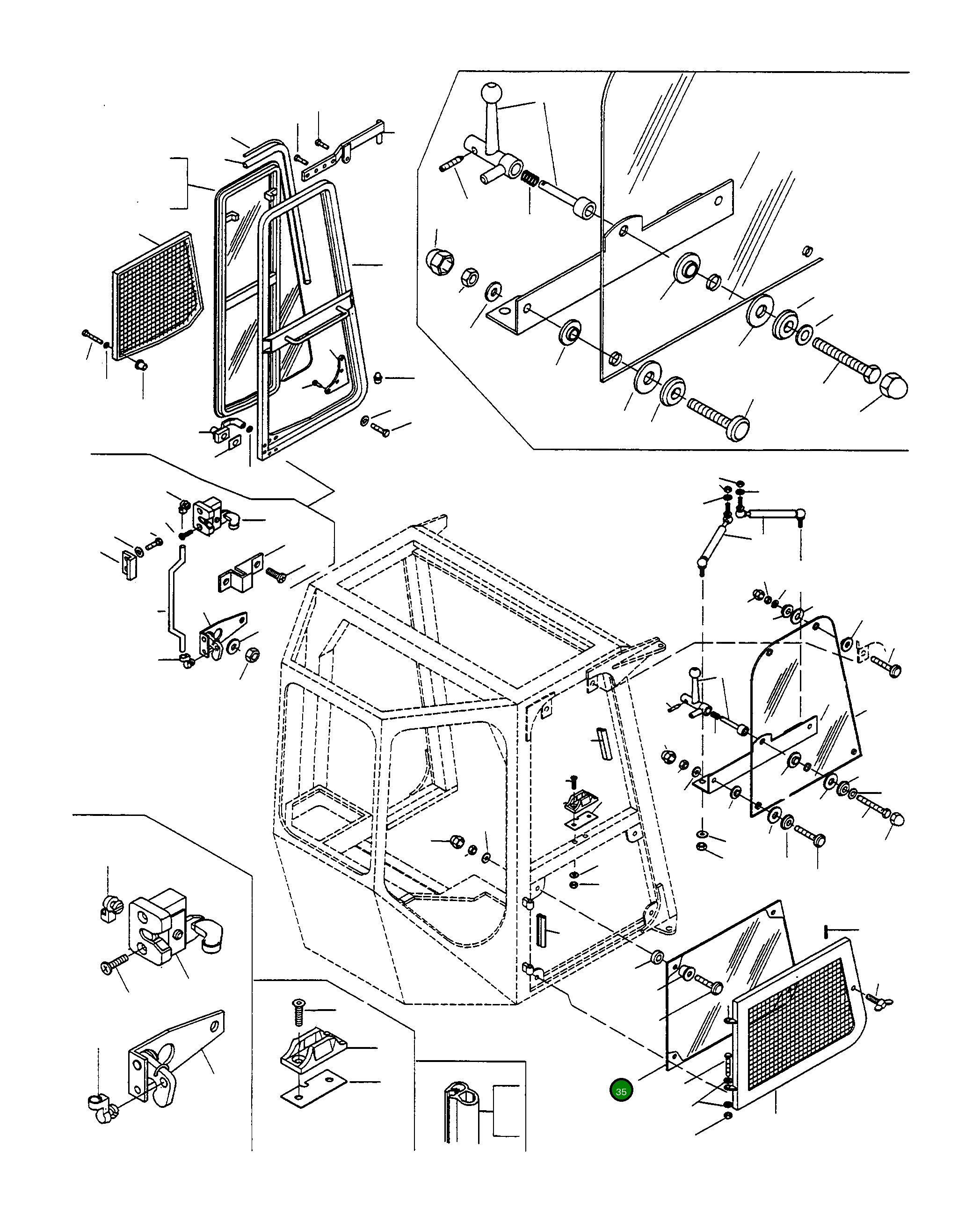 Стекло 4919554M1 Komatsu