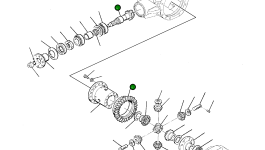 Пара конических шестерён в сборе 21D-23-11301 Komatsu