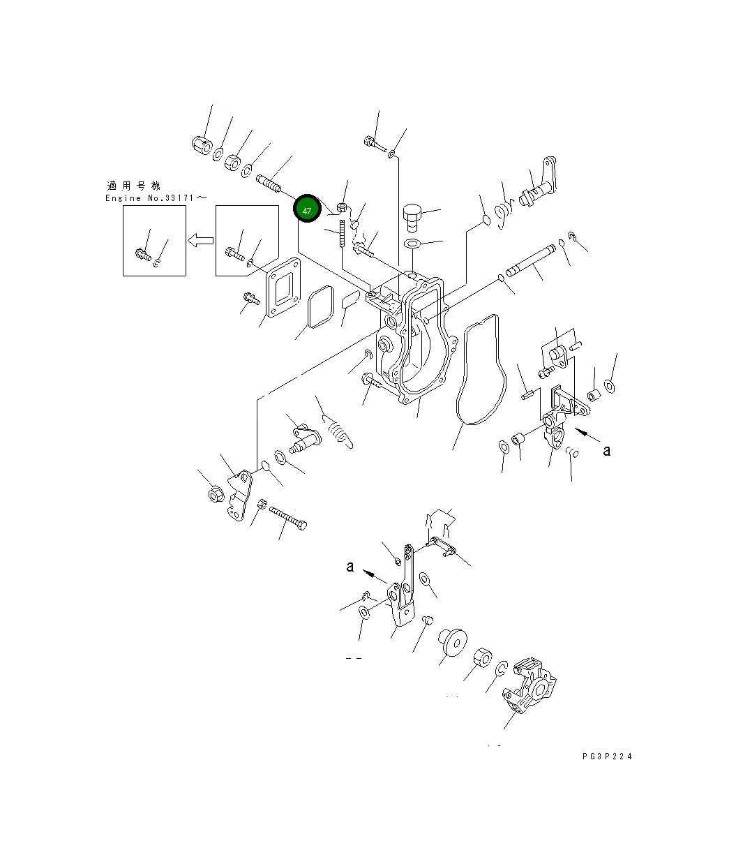 Провод YM22415-060000 Komatsu