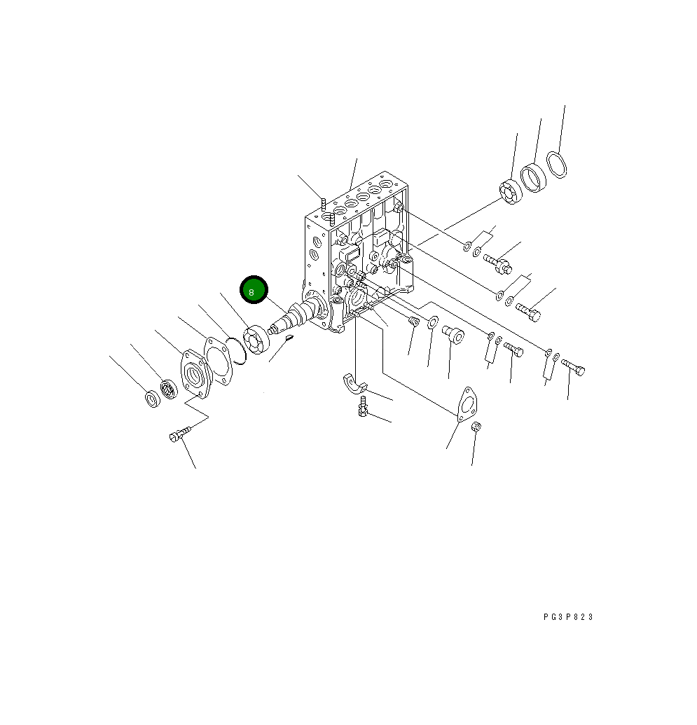 Распределительный вал DK134371-8500 Komatsu