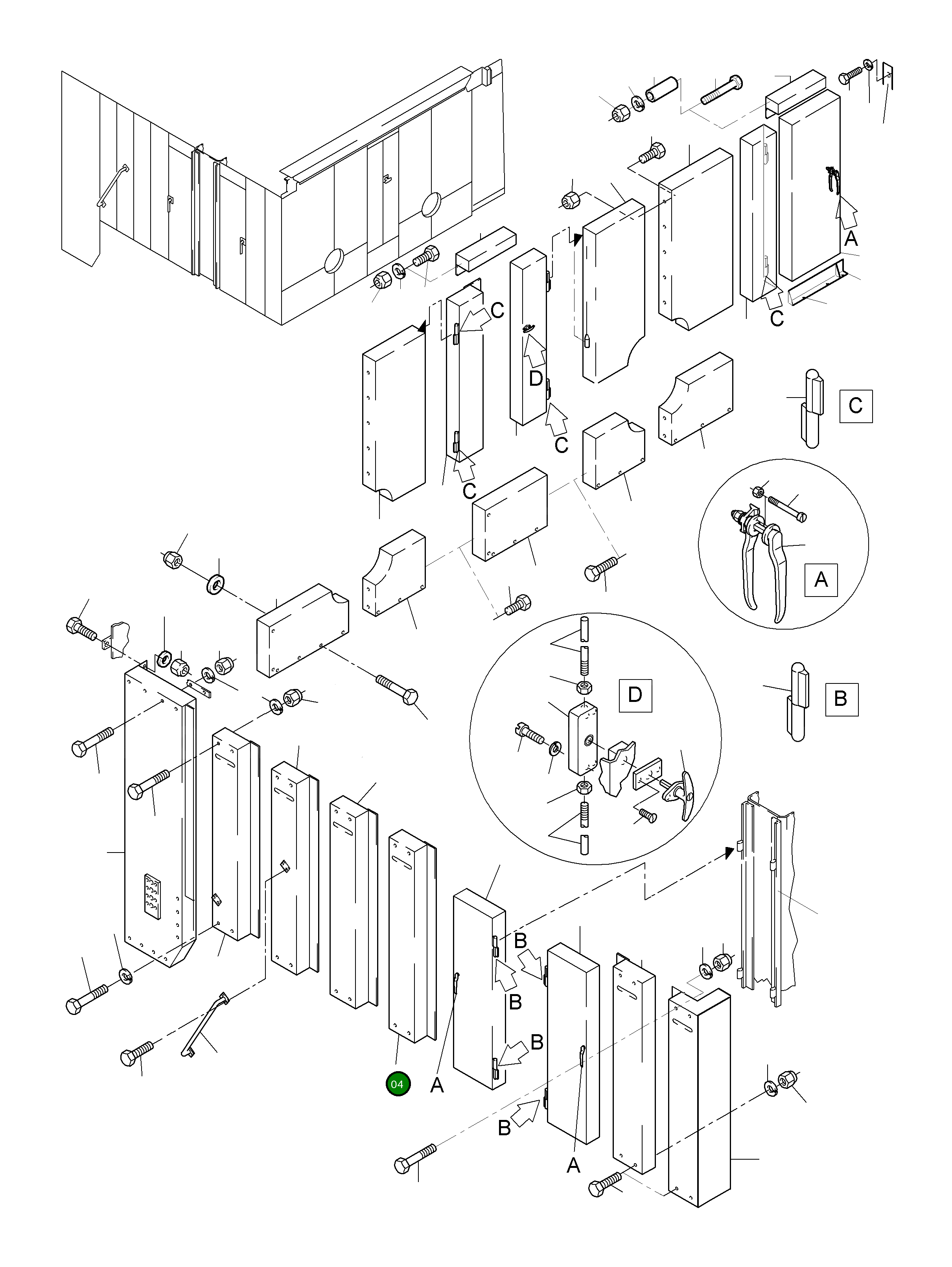 Стенка 910 825 40 Komatsu