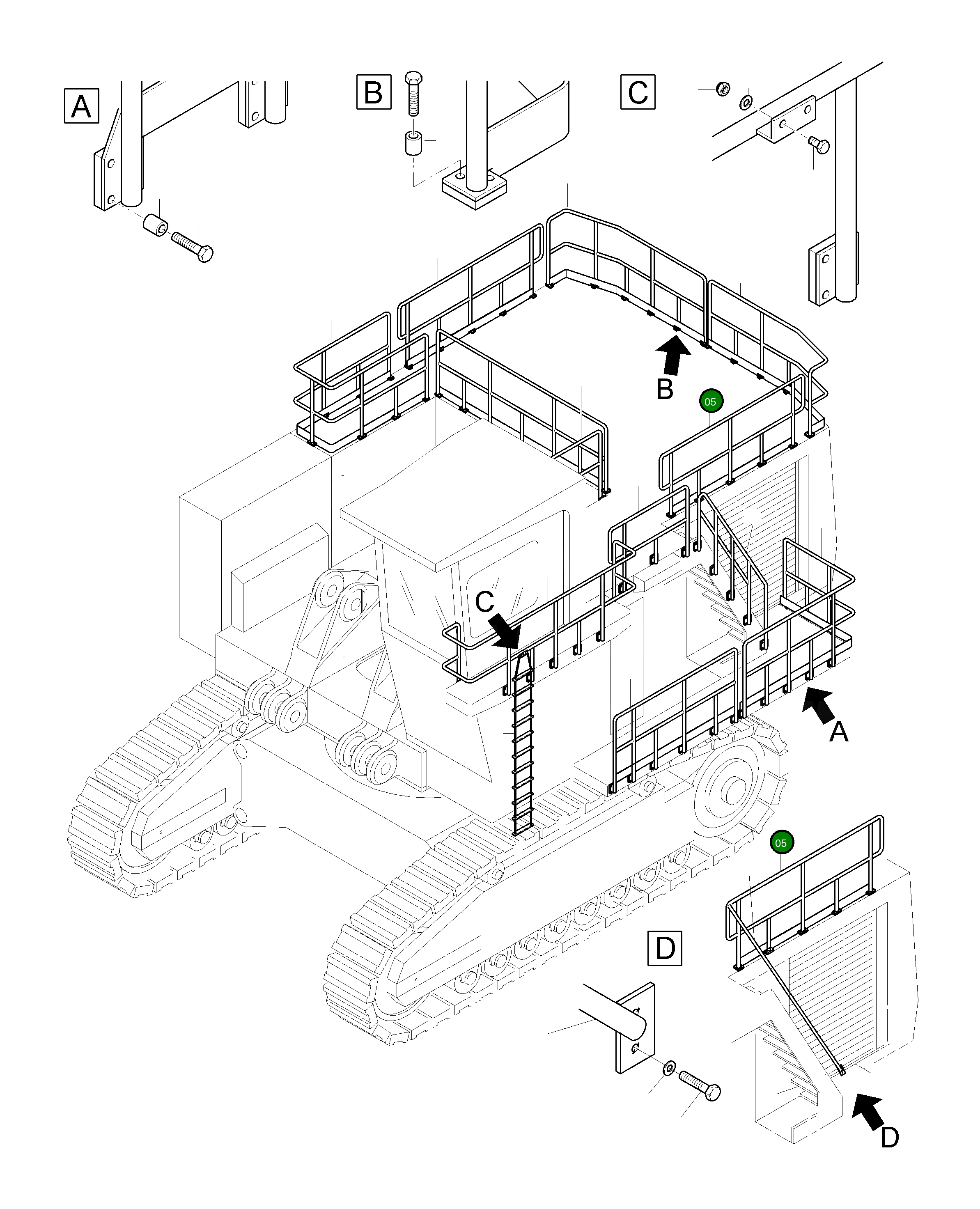 Рельс 943 551 40 Komatsu