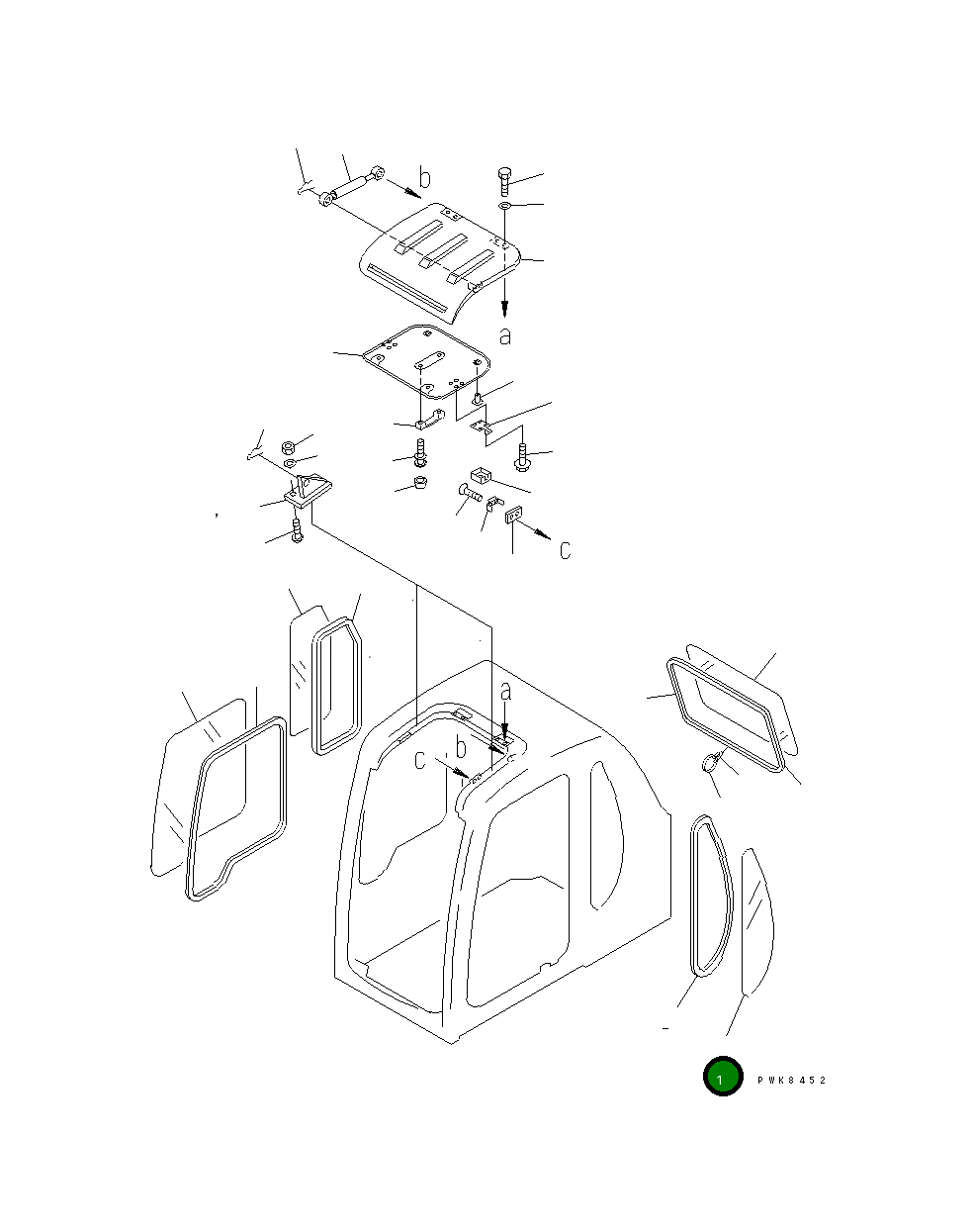 Стекло 20E-54-K5930 Komatsu