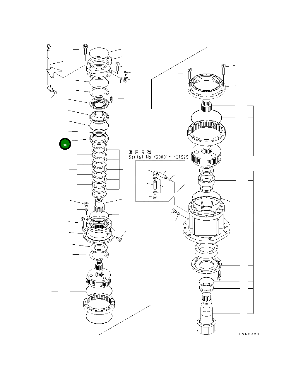 Проставка 21P-26-K0340 Komatsu