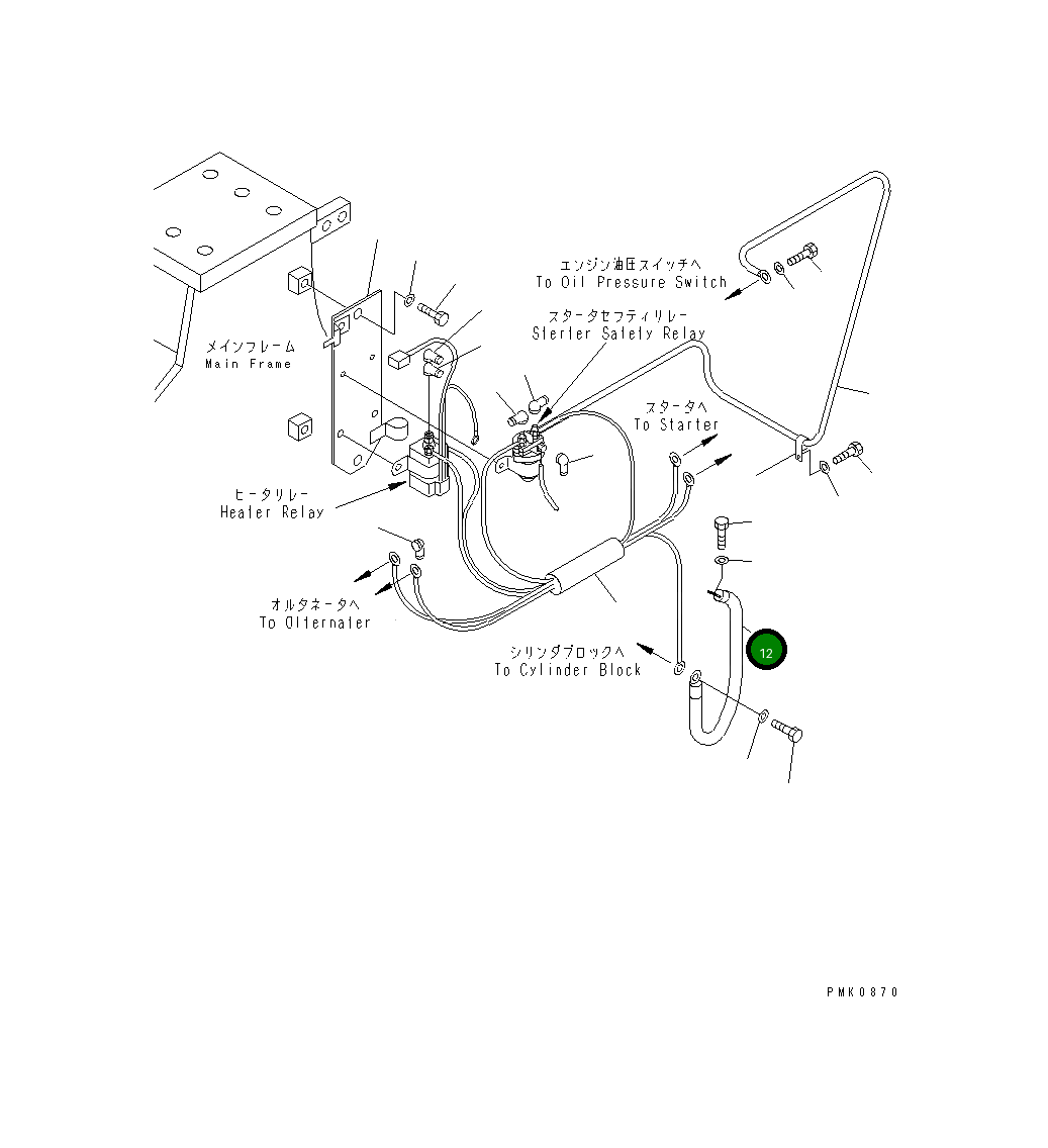 Провод 21J-06-11520 Komatsu