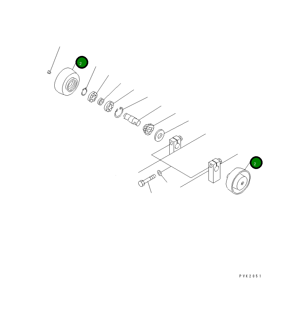 Поддерживающий каток TN08601-24100 Komatsu