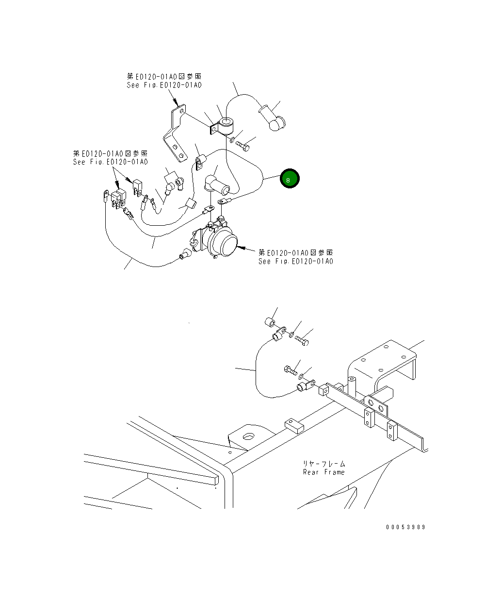 Провод 23B-06-61251 Komatsu