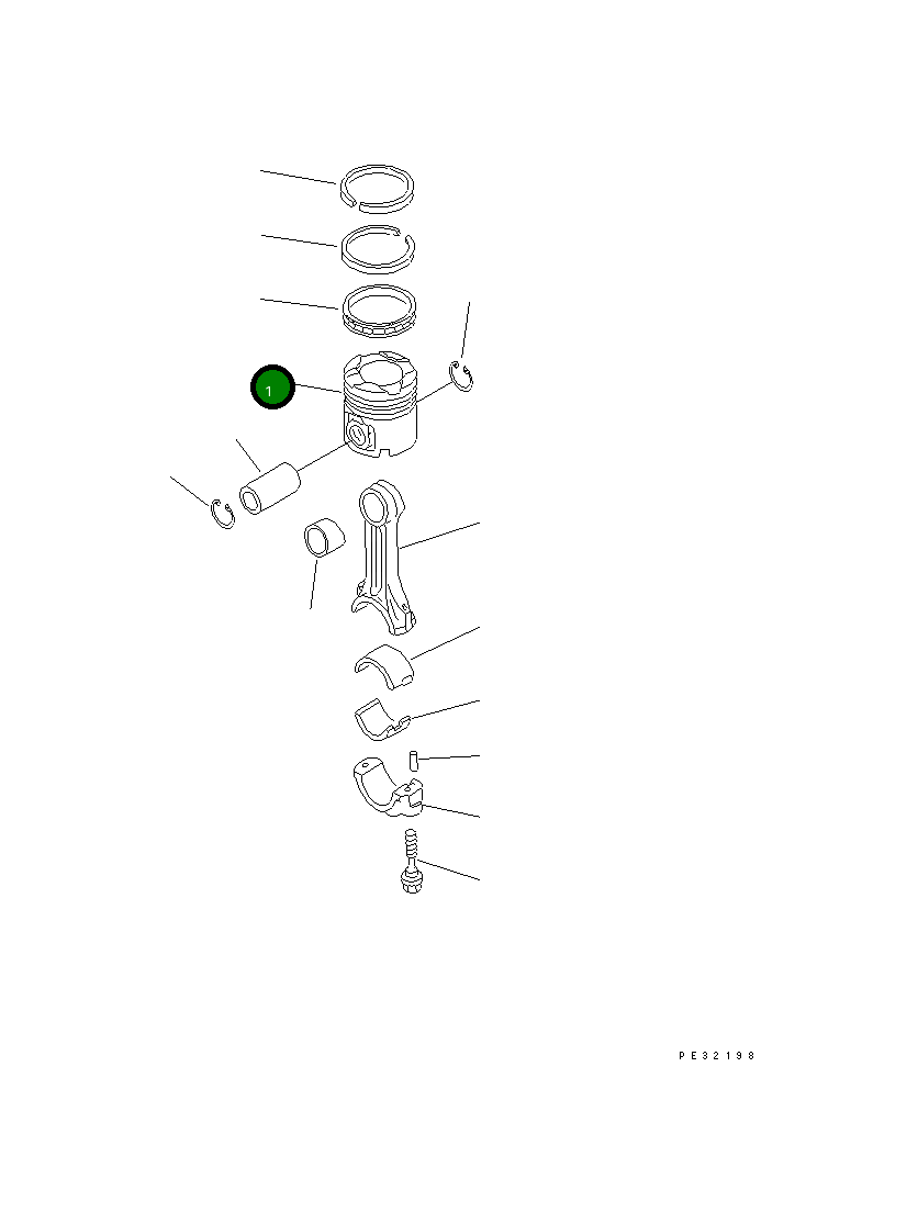 Поршень 6151-32-2110 Komatsu