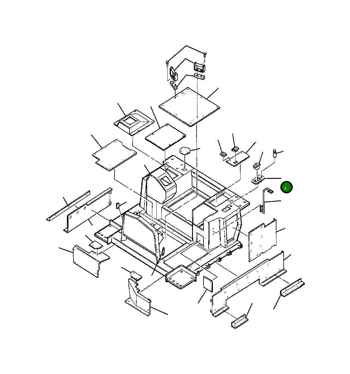 Рамка пепельницы 1206 965 H1 Komatsu