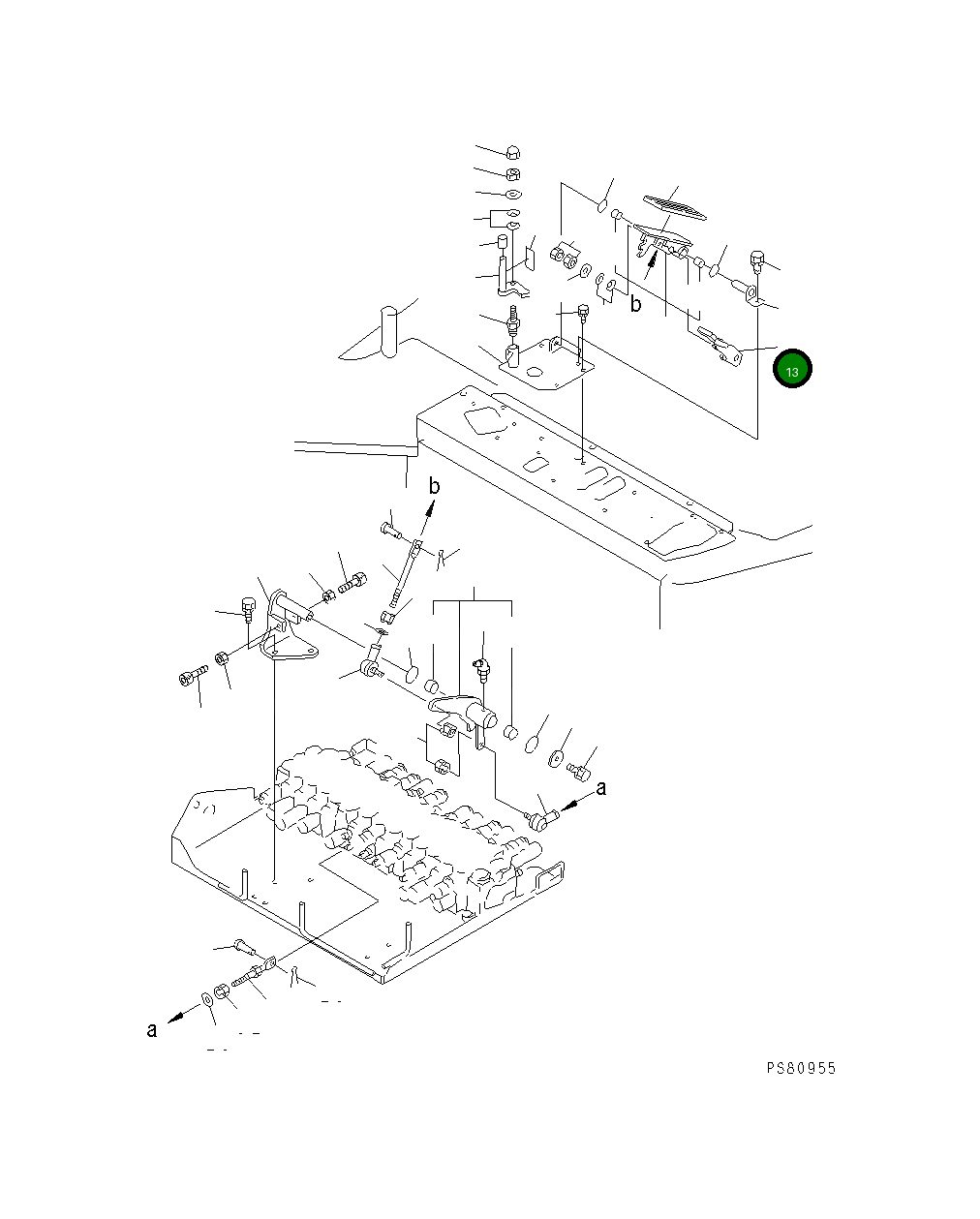Педаль YM172187-46290 Komatsu