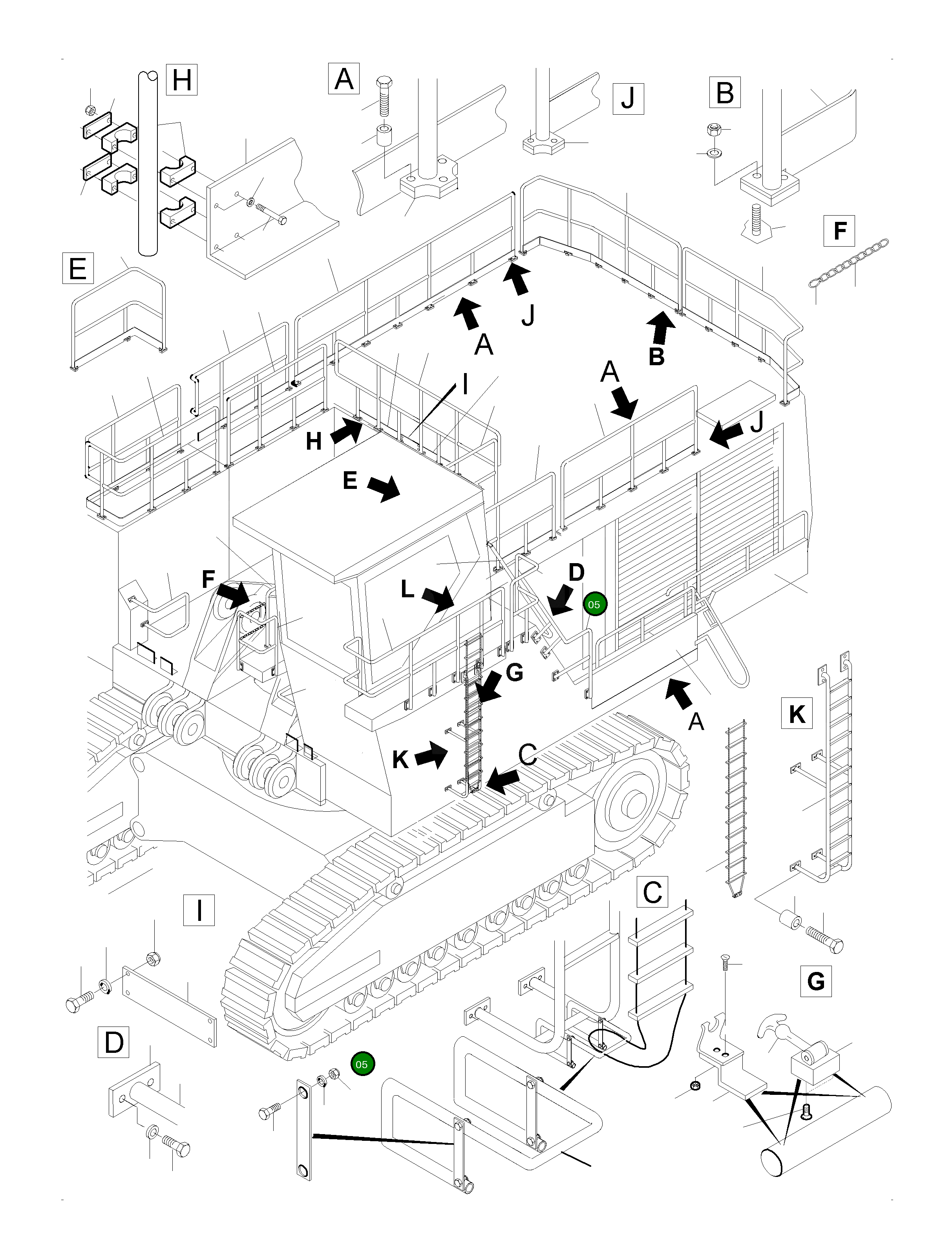 Рельс 914 505 40 Komatsu