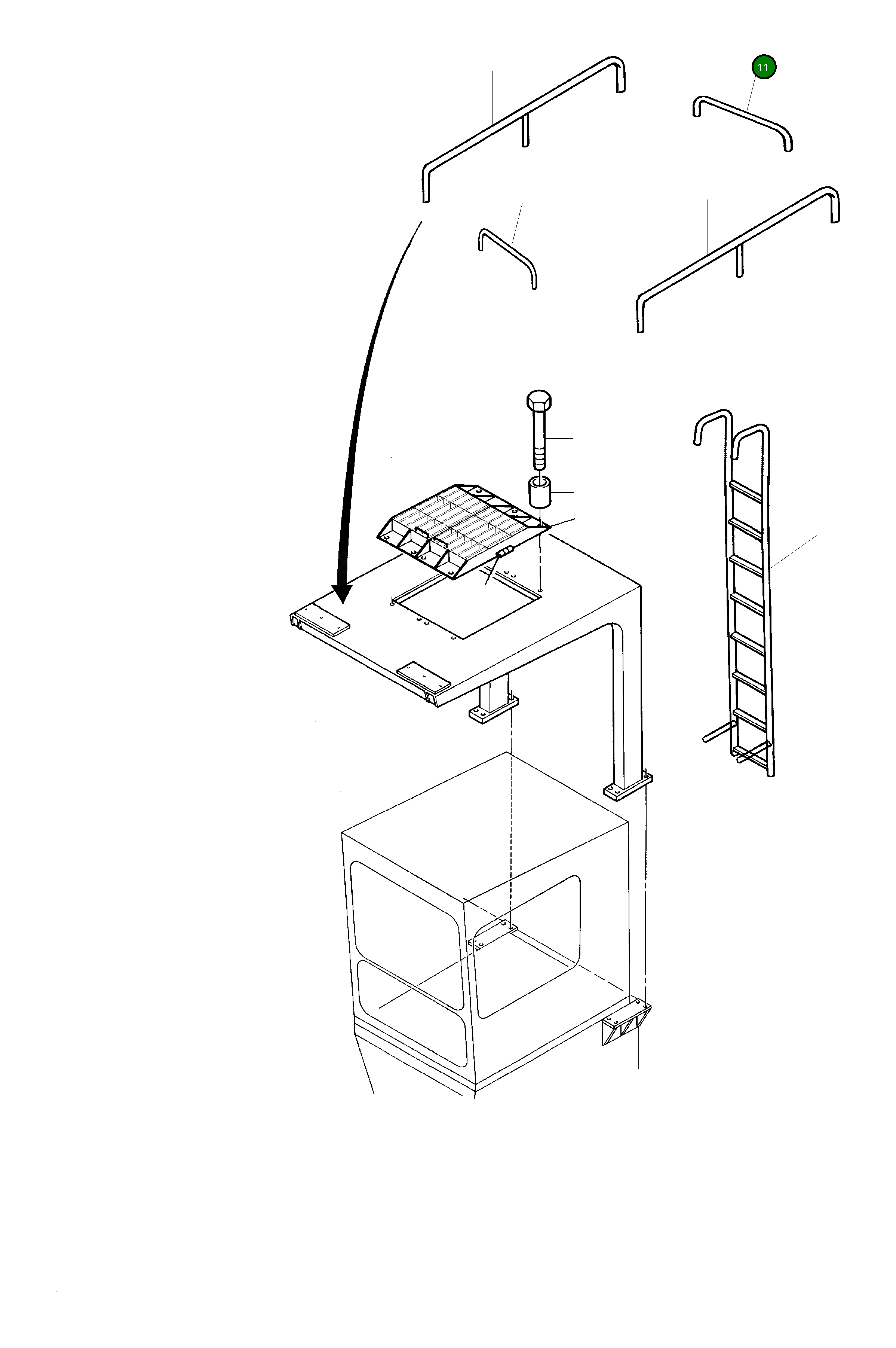 Рельс 898 526 40 Komatsu