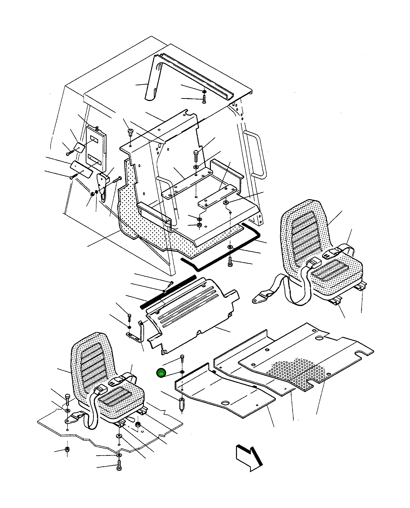 Панель, правая 334405072 Komatsu