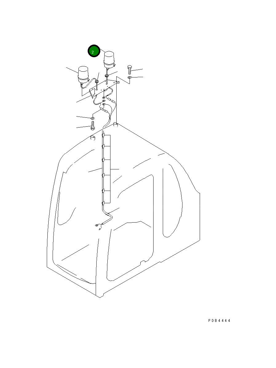 Проблесковый маяк (синий) 566-85-6A560 Komatsu