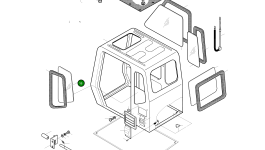 Стекло 2903-1161B Komatsu