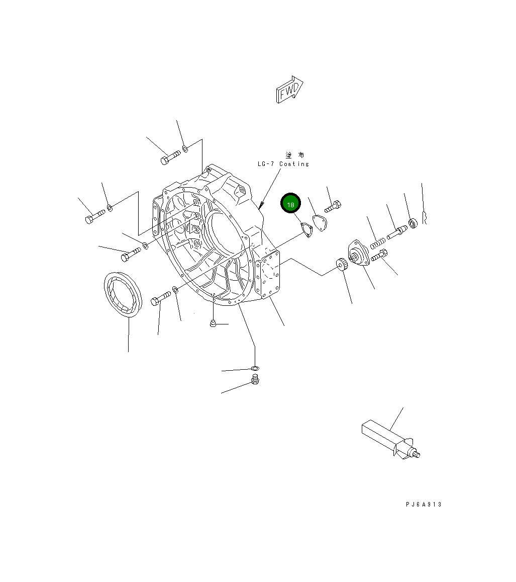 Прокладка 6165-21-4741 Komatsu
