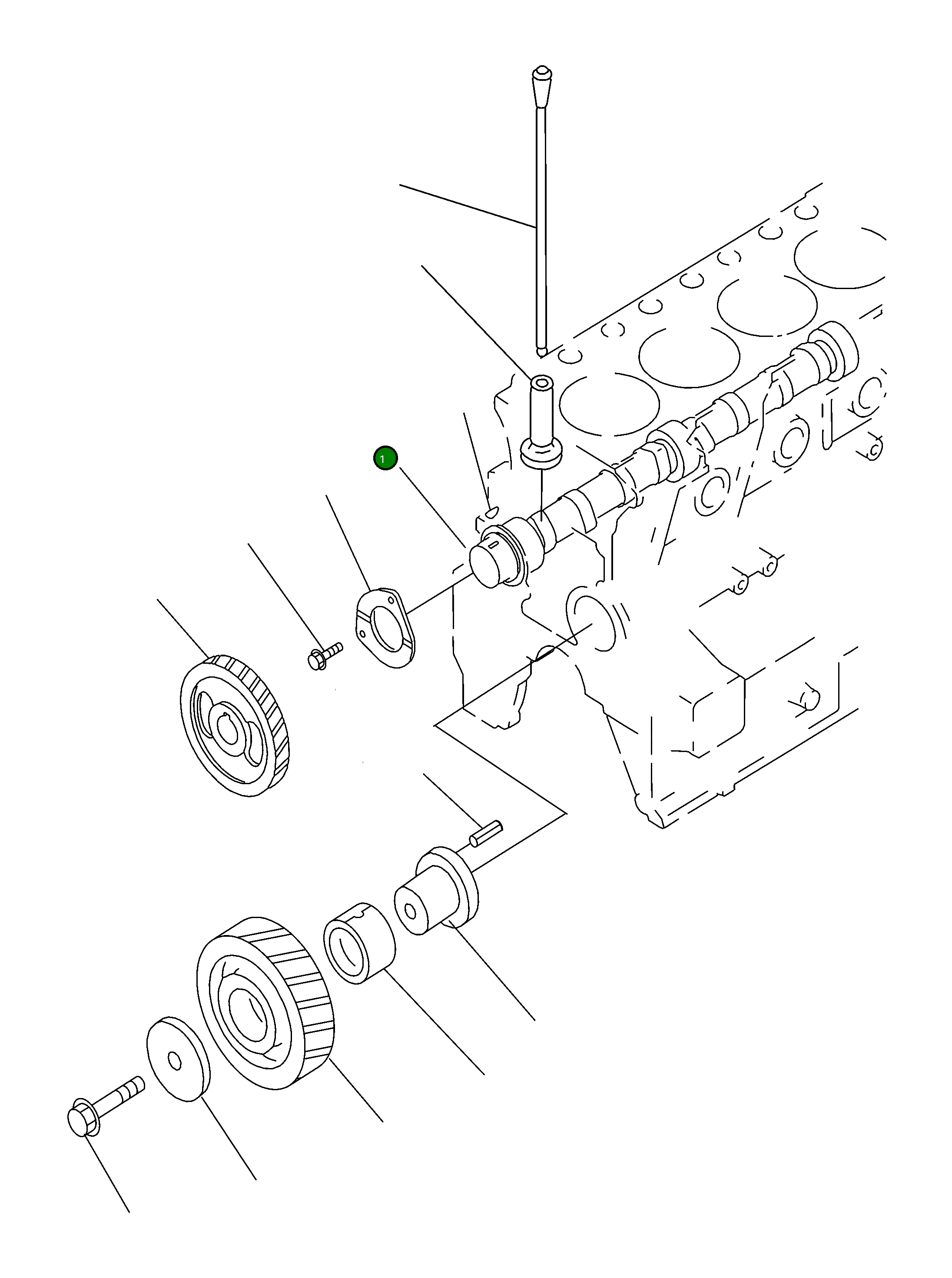 Распределительный вал 6204-41-1300 Komatsu
