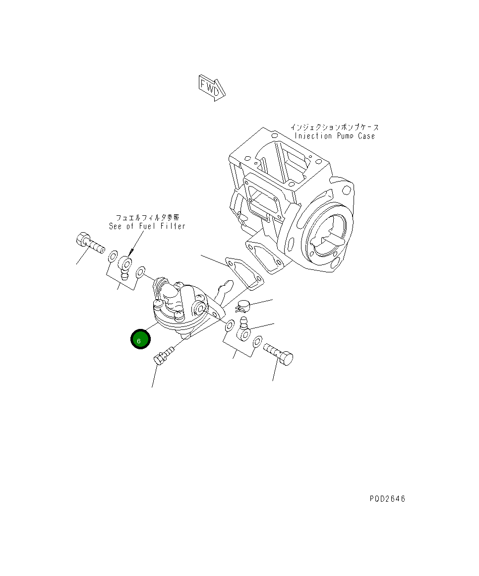 Подкачивающий насос, в сборе YM119600-52021 Komatsu