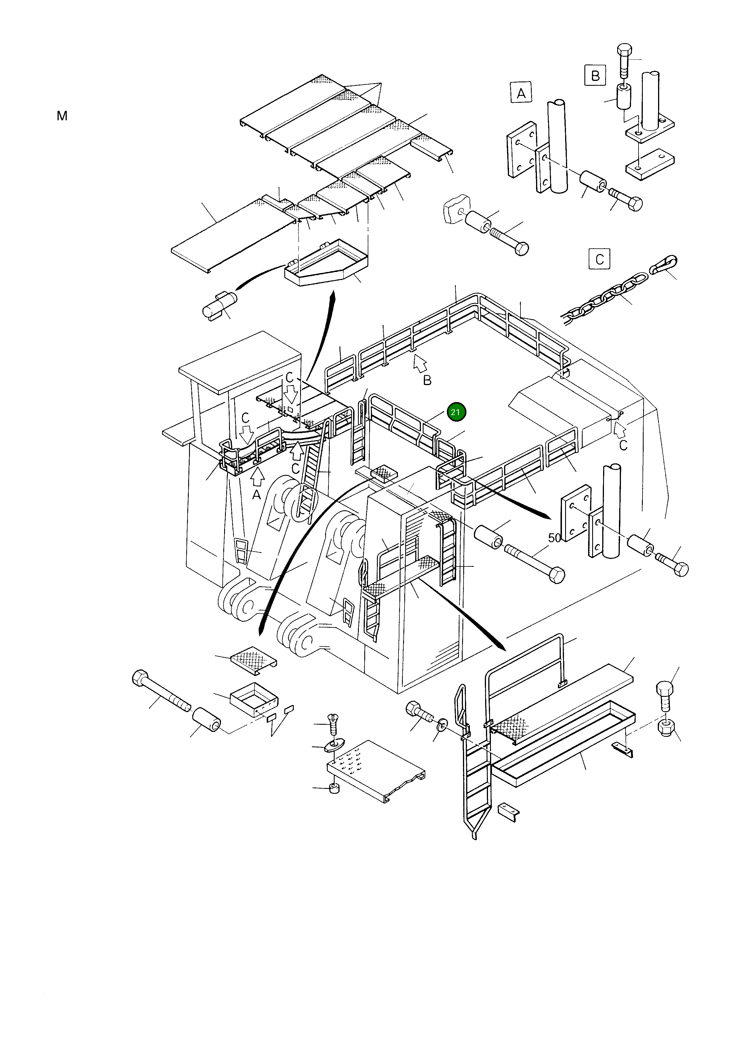 Рельс 899 786 40 Komatsu