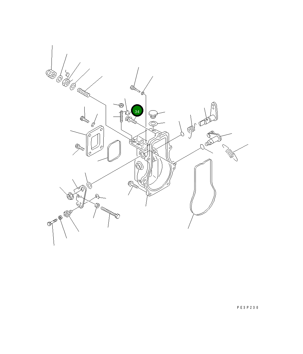 Провод YM22451-060000 Komatsu
