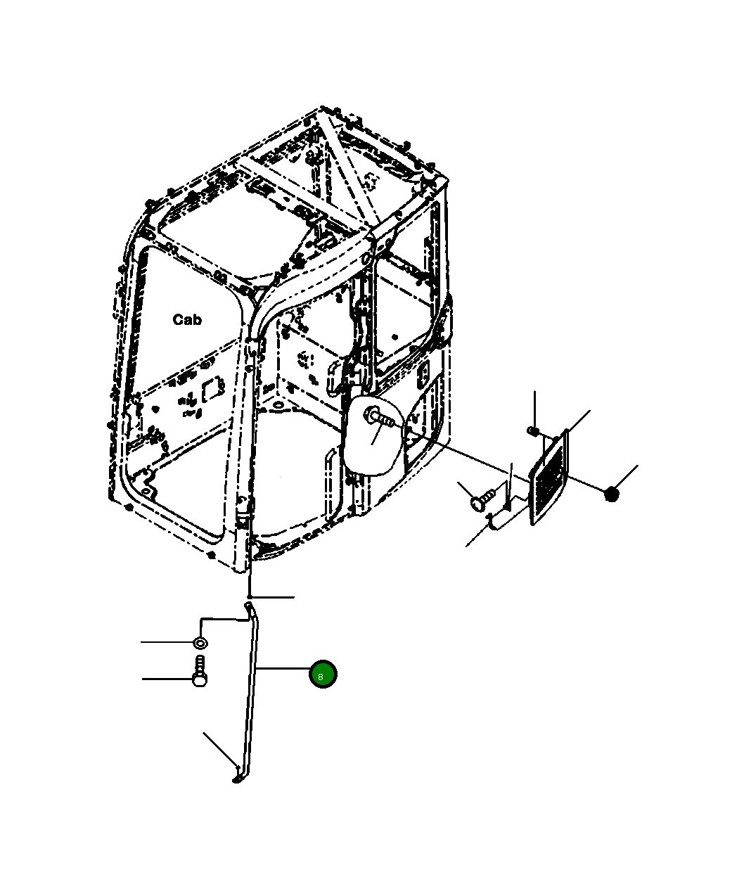 Рукоятка 22P-53-18880 Komatsu