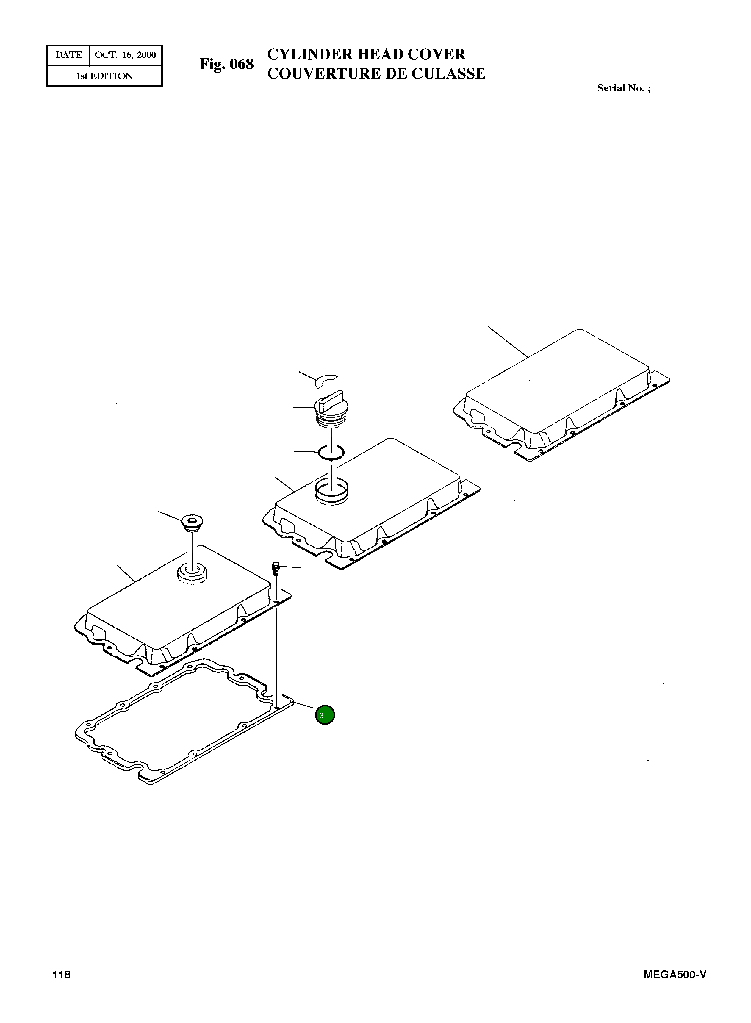 Прокладка 3066311 Komatsu