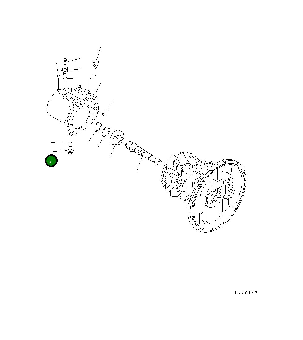 Пробка 708-2H-21740 Komatsu