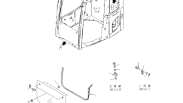 Стекло 22B-54-28410 Komatsu