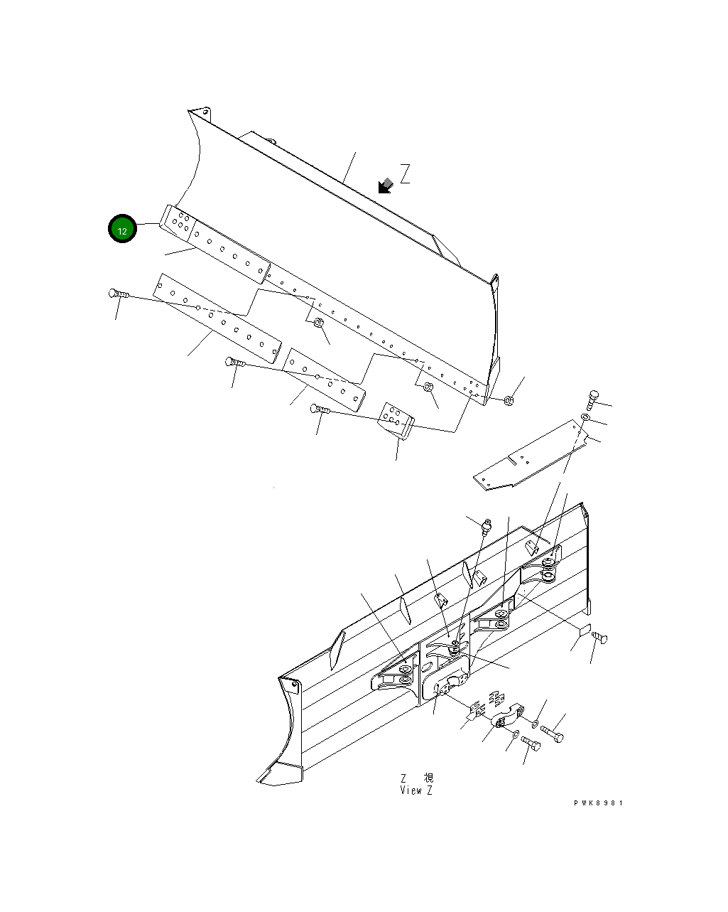 Резец T38 D=100 мм, крестовой 14Y-71-11340 Komatsu