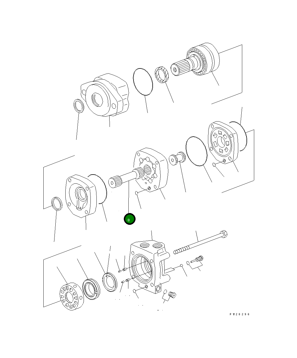 Привод ST8434S-1 Komatsu