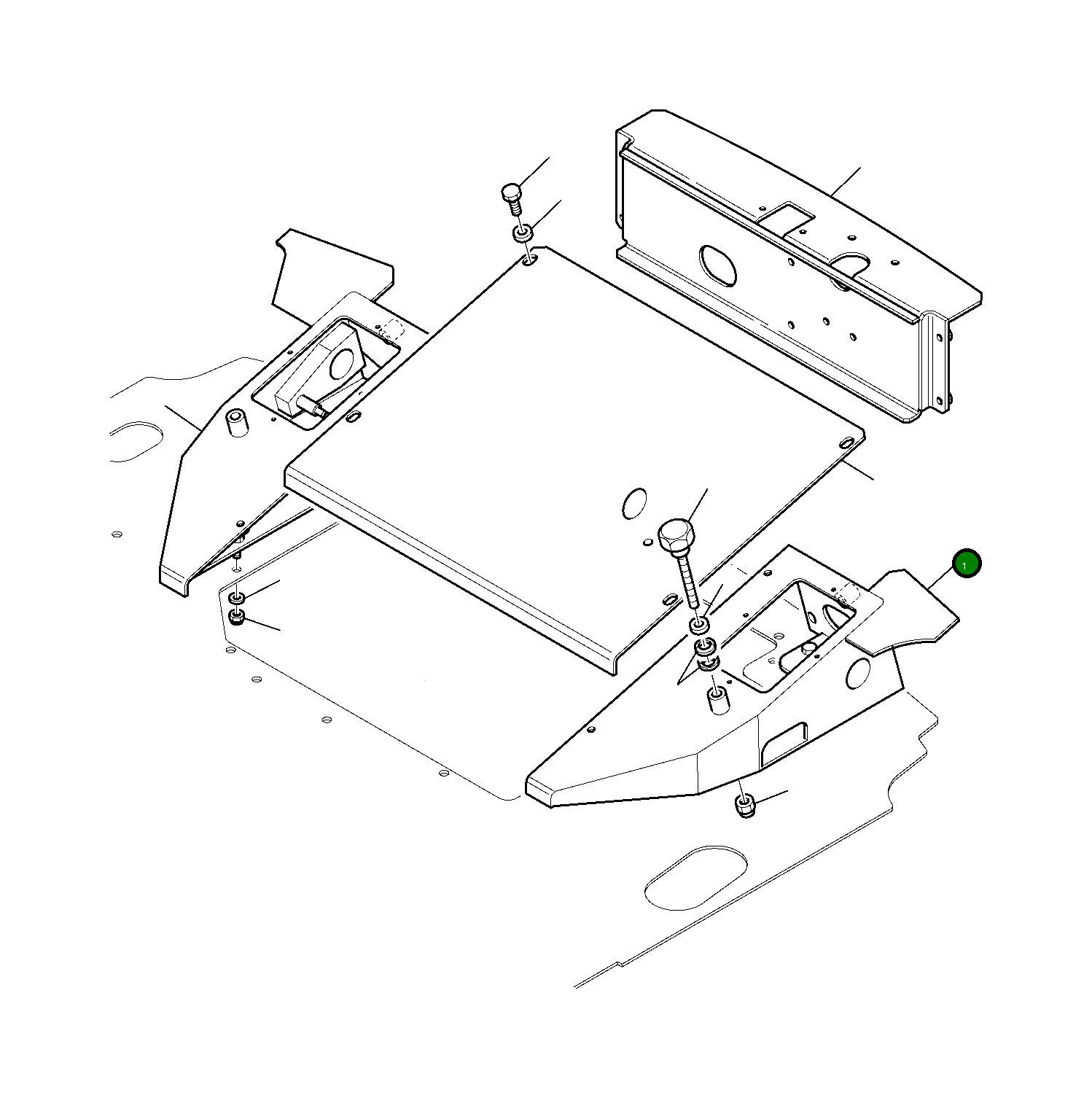 Панель, правая 42N-43-13340 Komatsu