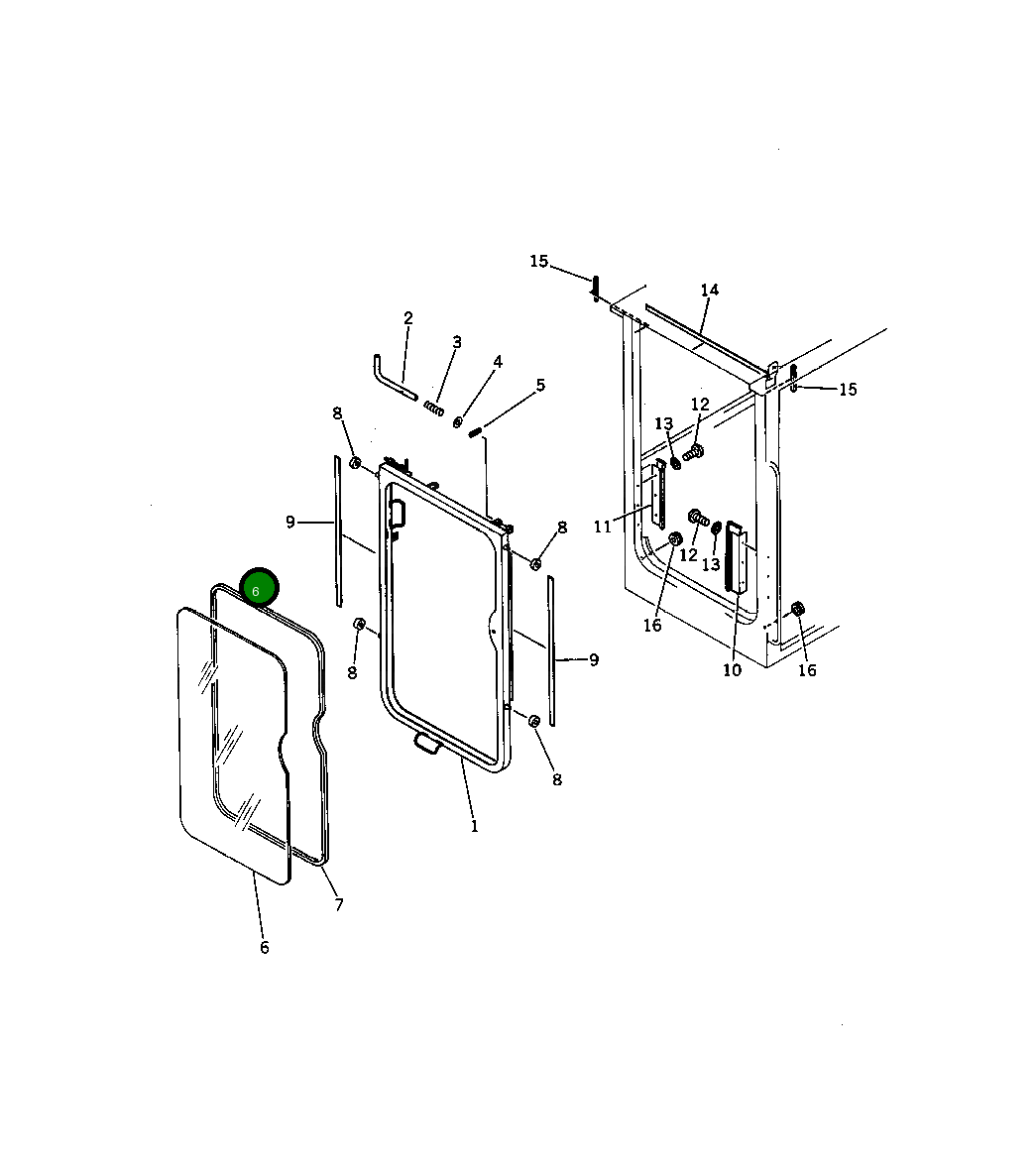 Стекло 201-54-22640 Komatsu