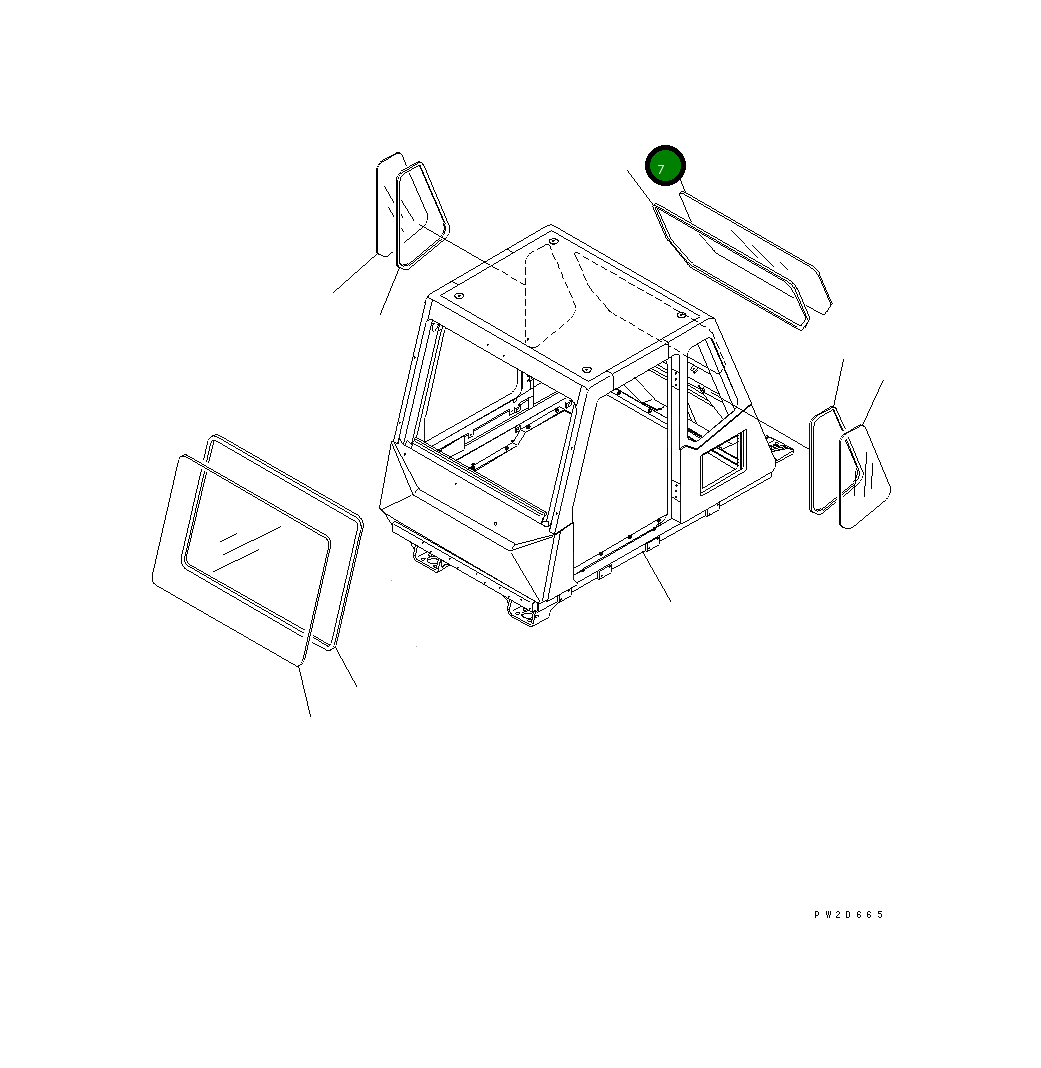 Стекло 569-54-83170 Komatsu