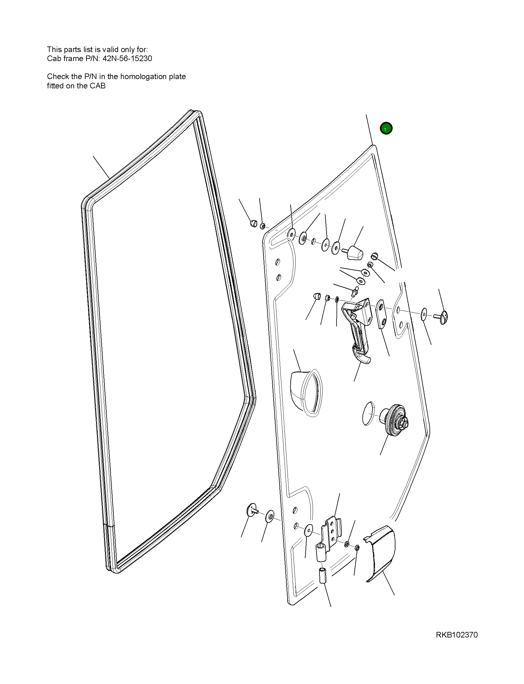 Стекло 32B-54-R3810 Komatsu