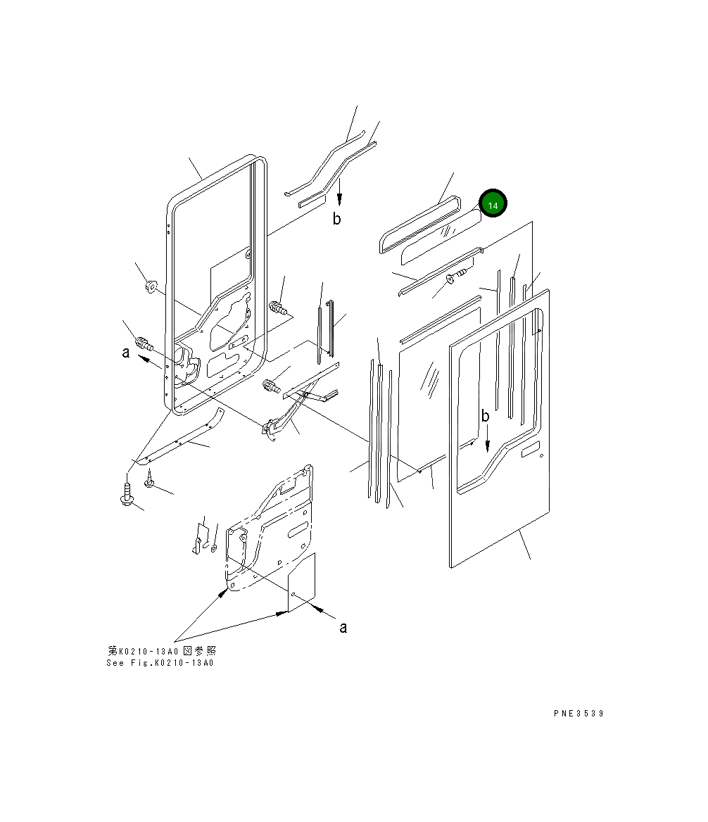 Стекло 421-926-2440 Komatsu