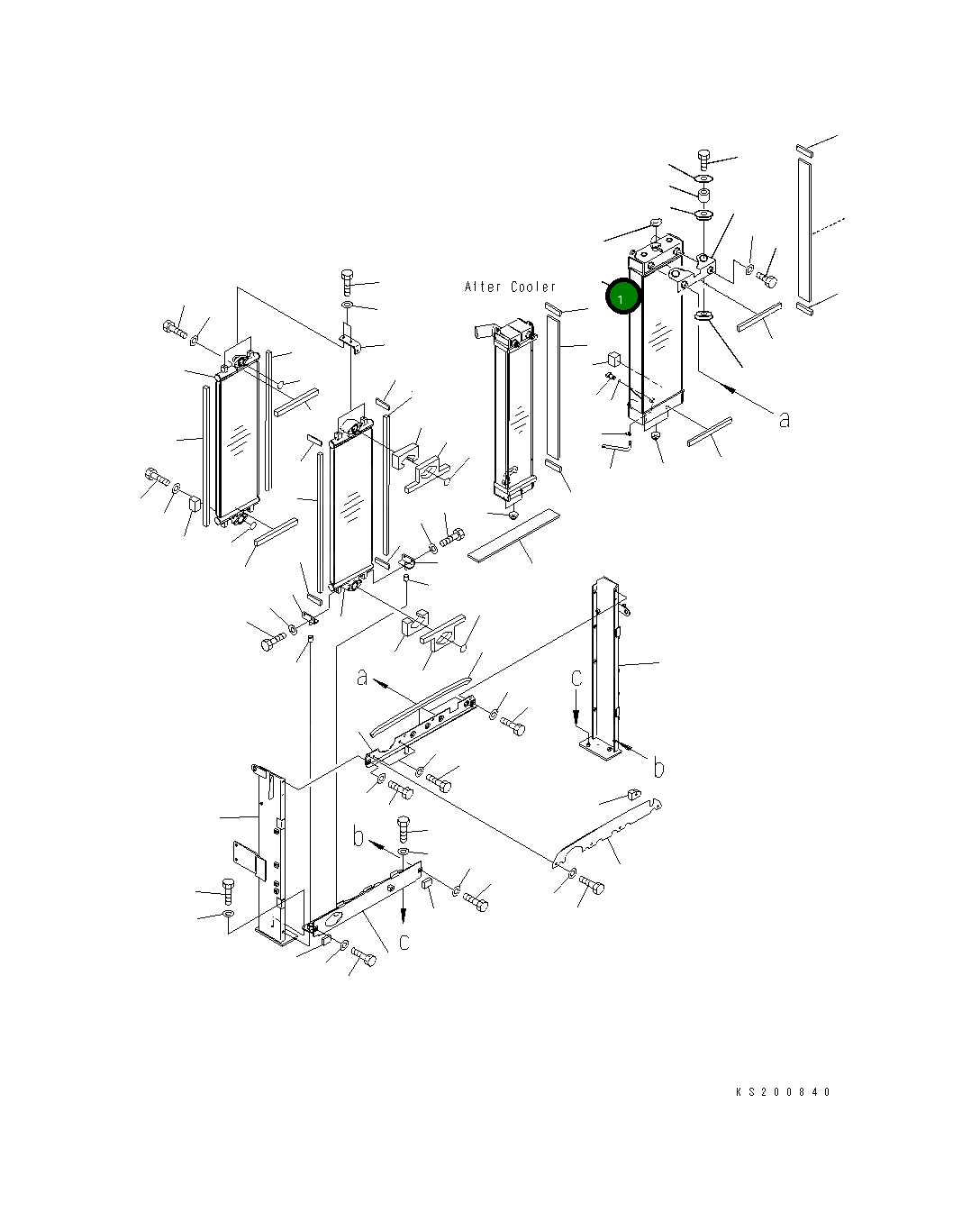Радиатор 21K-03-72123 Komatsu