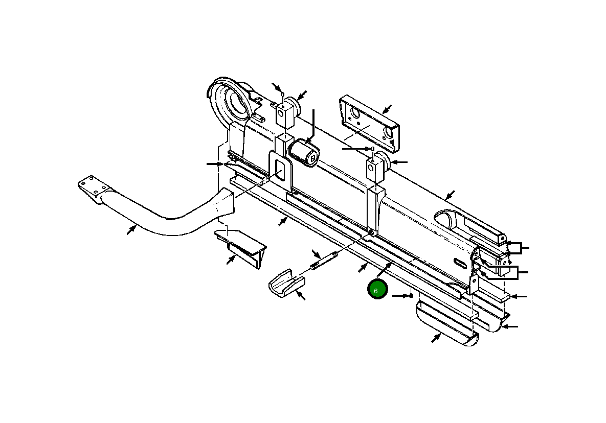 Передняя внутренняя направляющая 740 266 C1 Komatsu