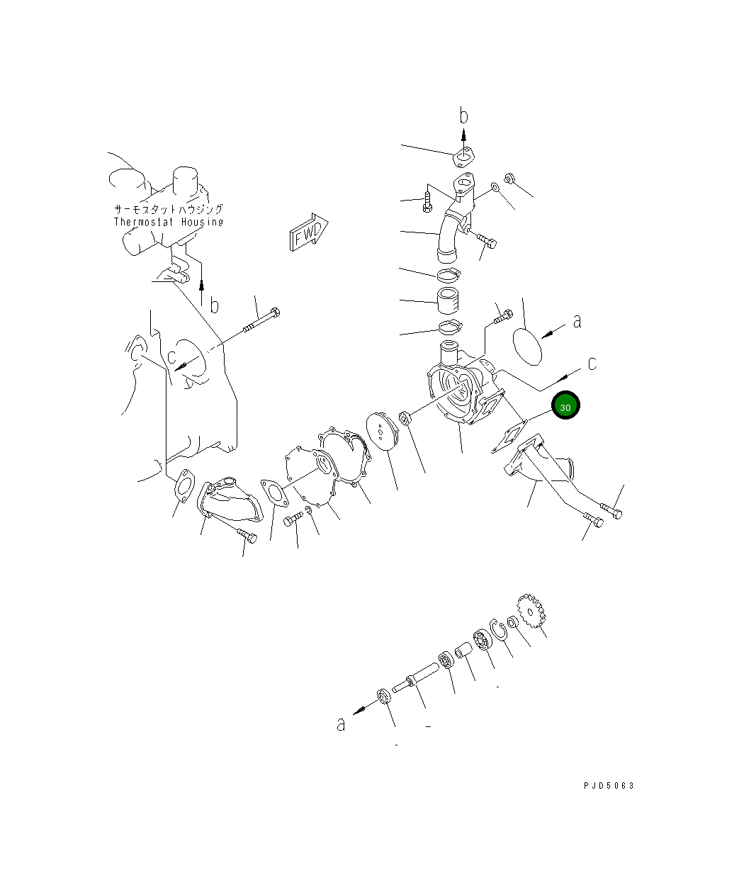 Прокладка 6150-61-6910 Komatsu