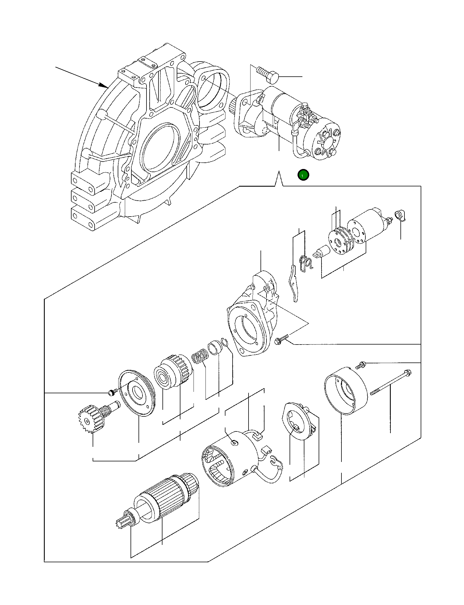 Стартер YM129900-77010 Komatsu