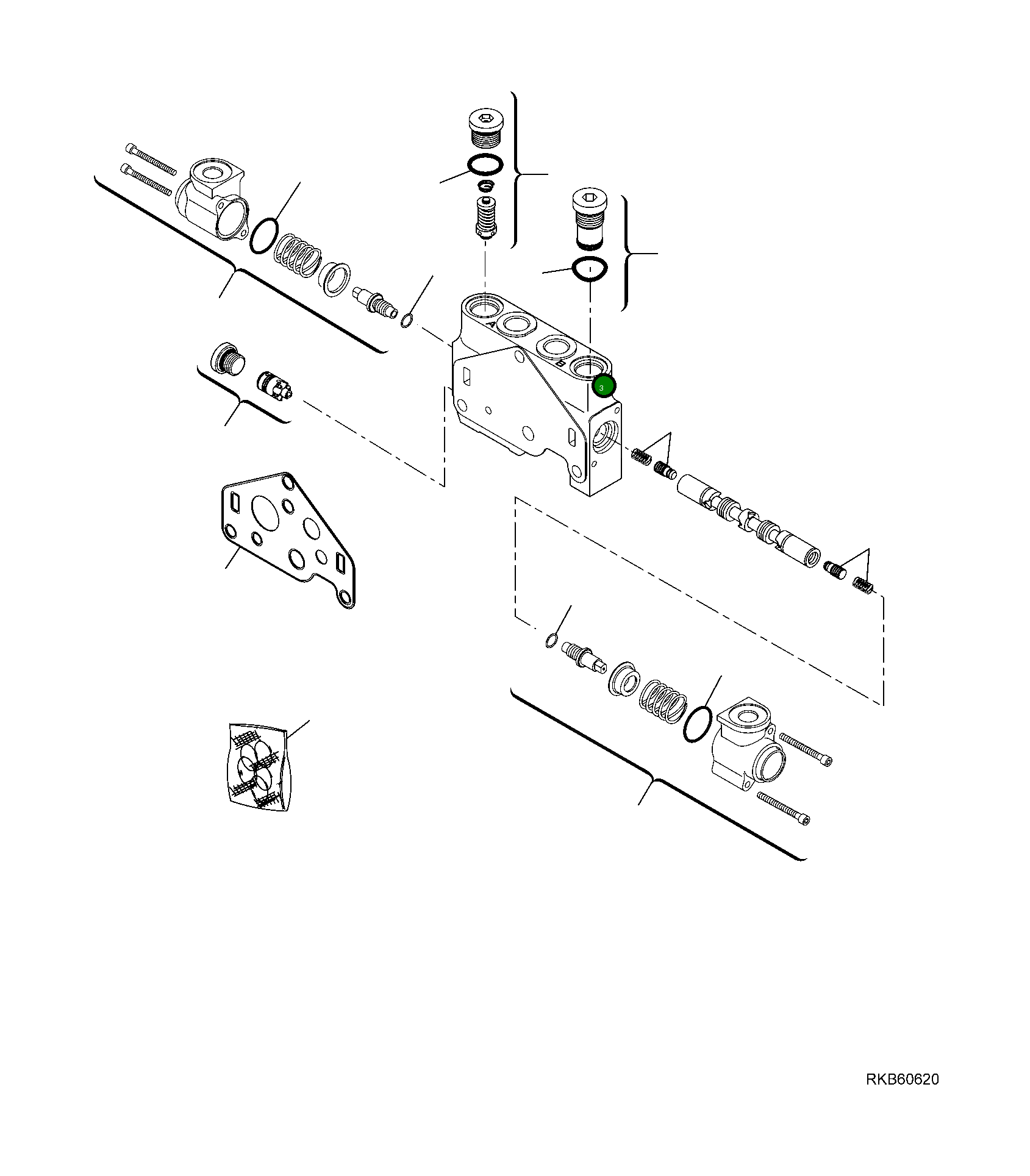 Предохранительный клапан RE08103295 Komatsu
