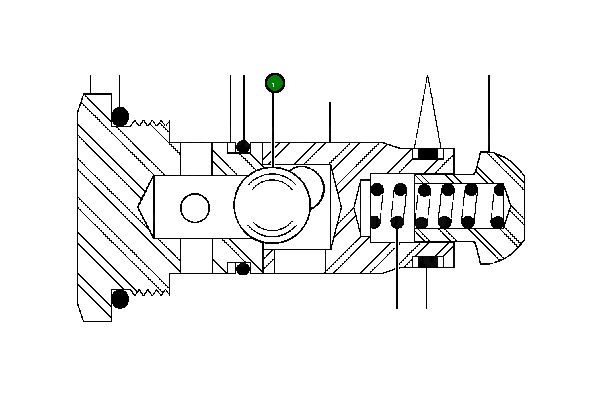 Стальной шарик 7/16 1435 688 H1 Komatsu