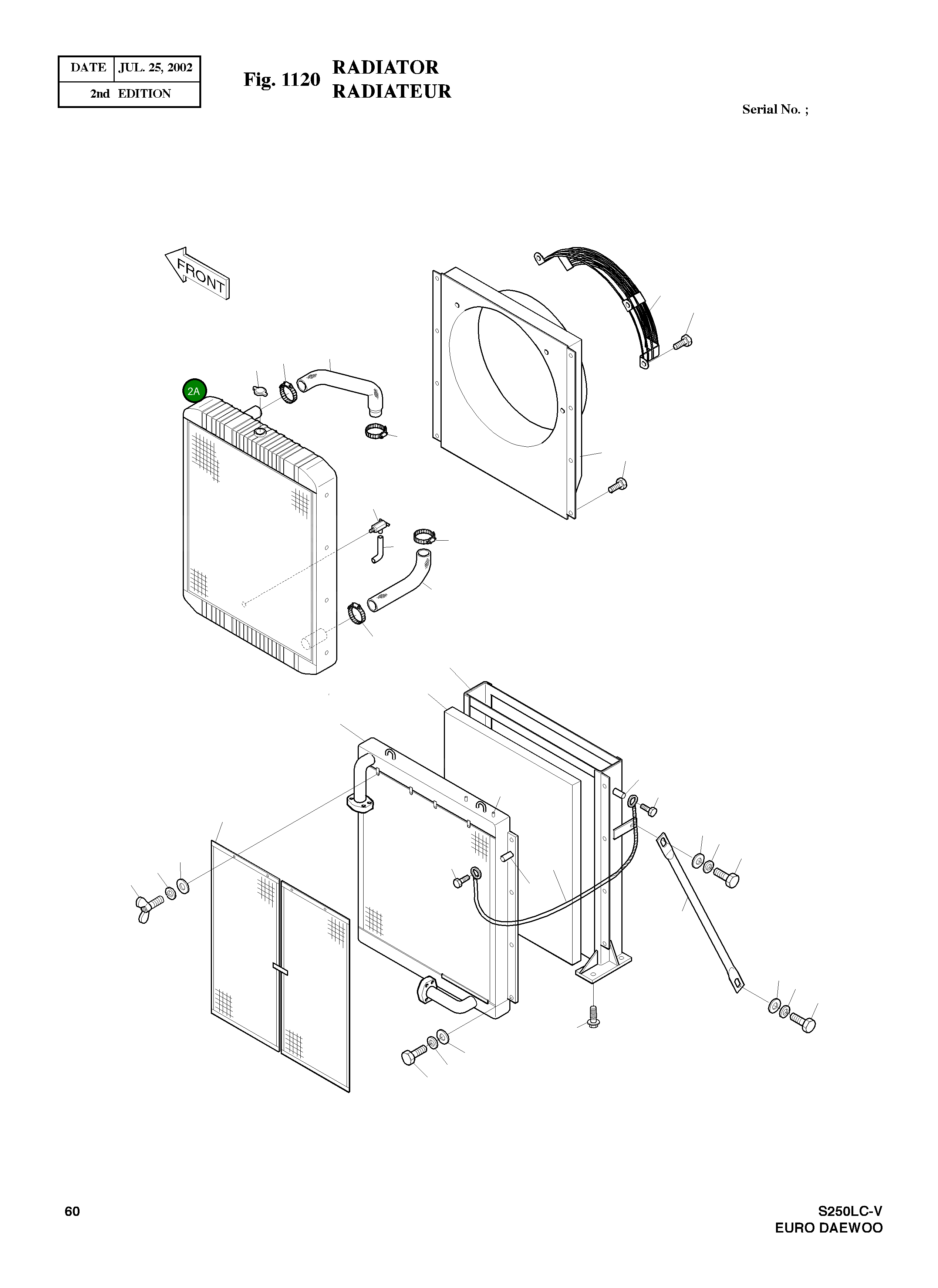 Радиатор 13E41000 Komatsu