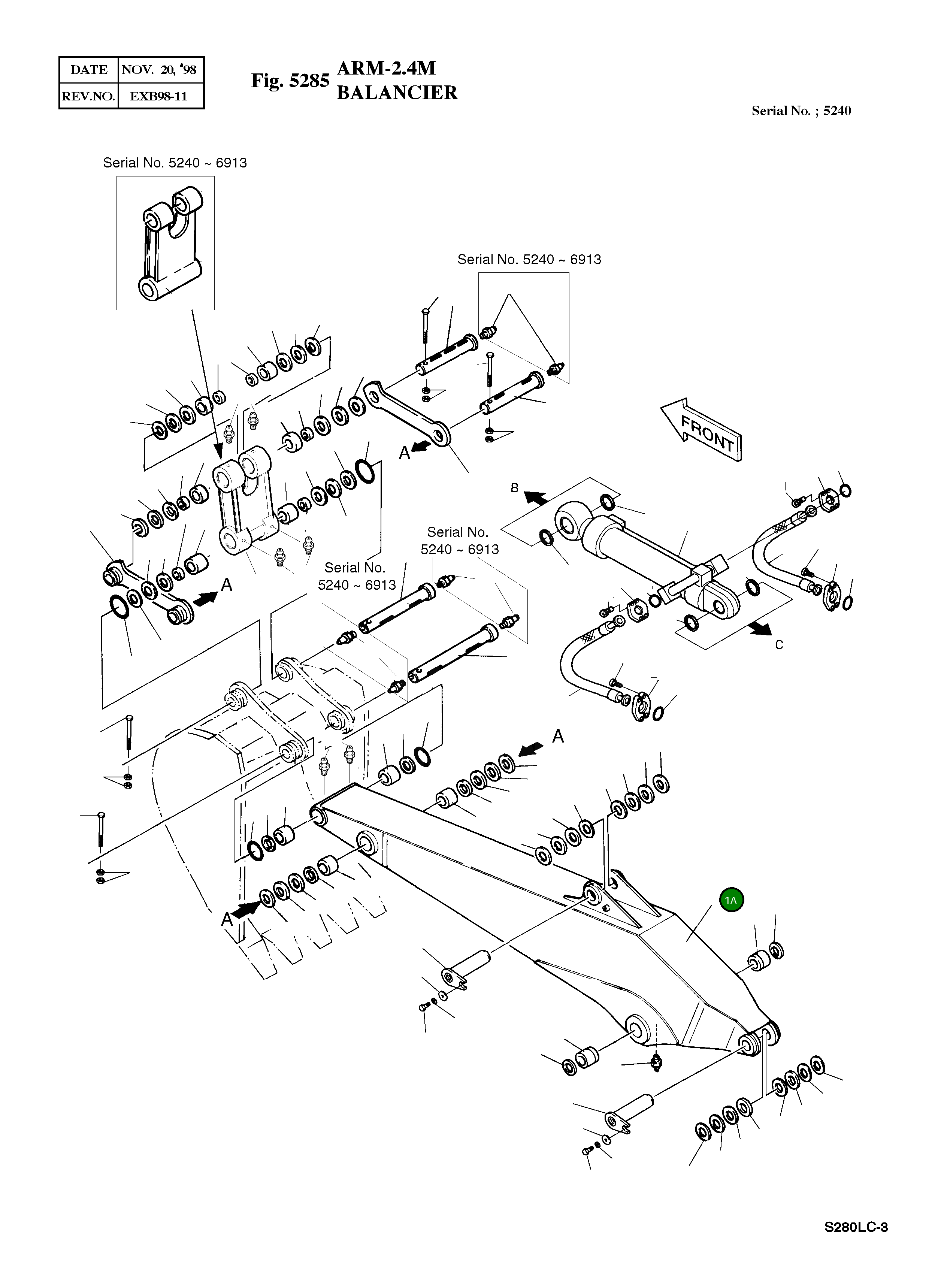 Рычаг 2701-1330A Komatsu