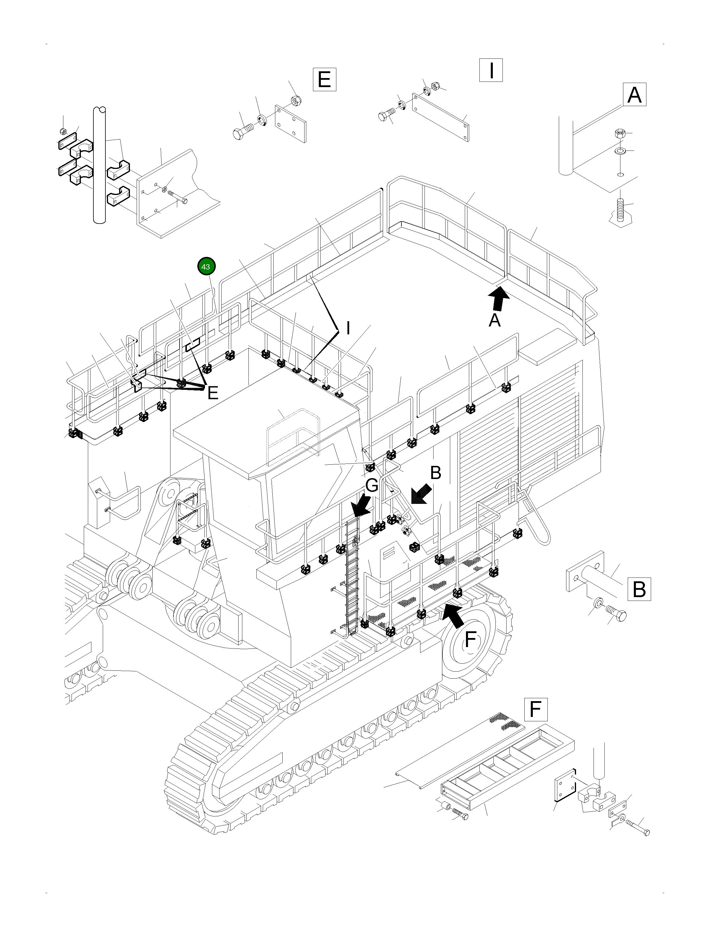 Рельс 961 744 40 Komatsu