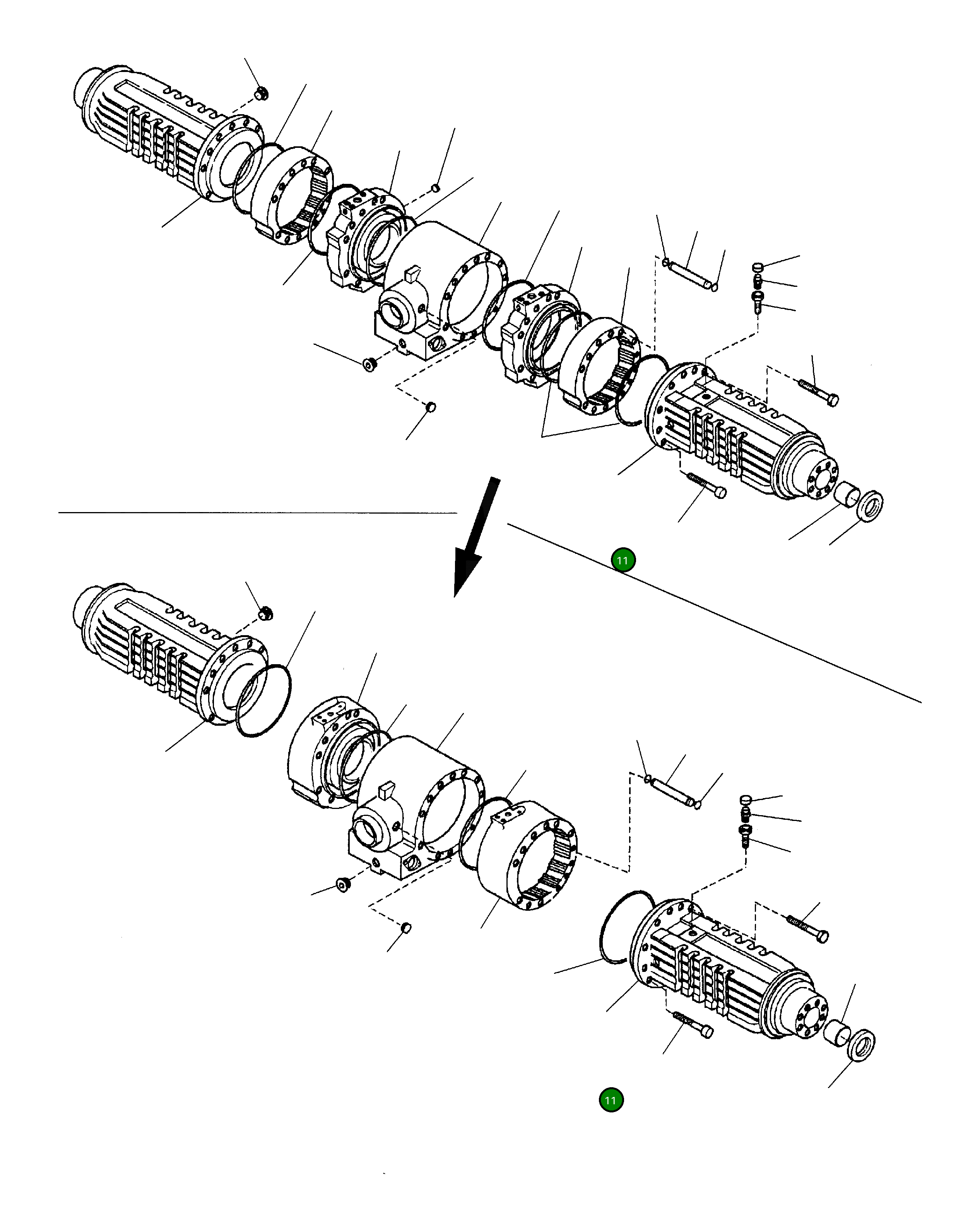 Правая балка-труба CA0138738 Komatsu