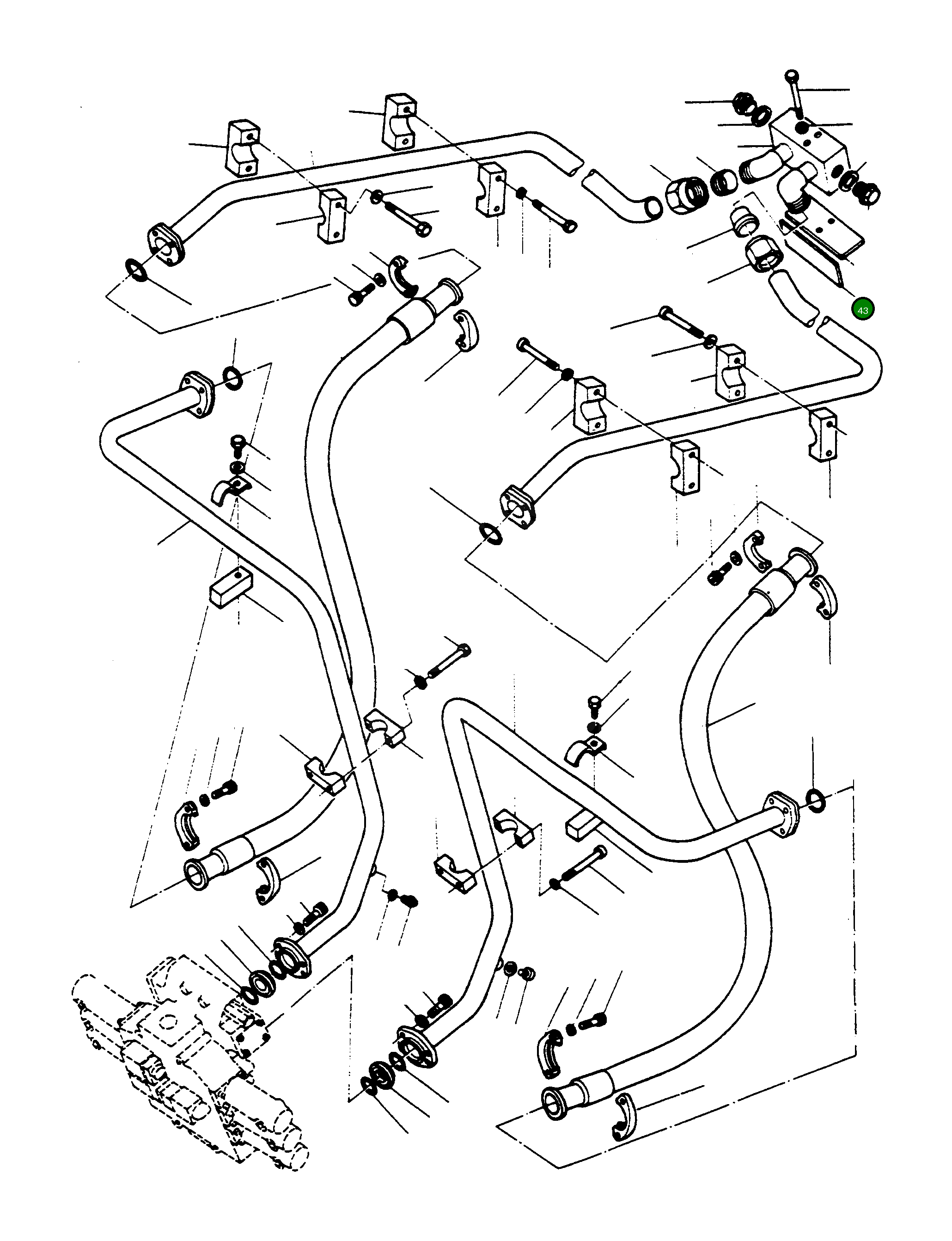 Рейка 3072396M1 Komatsu