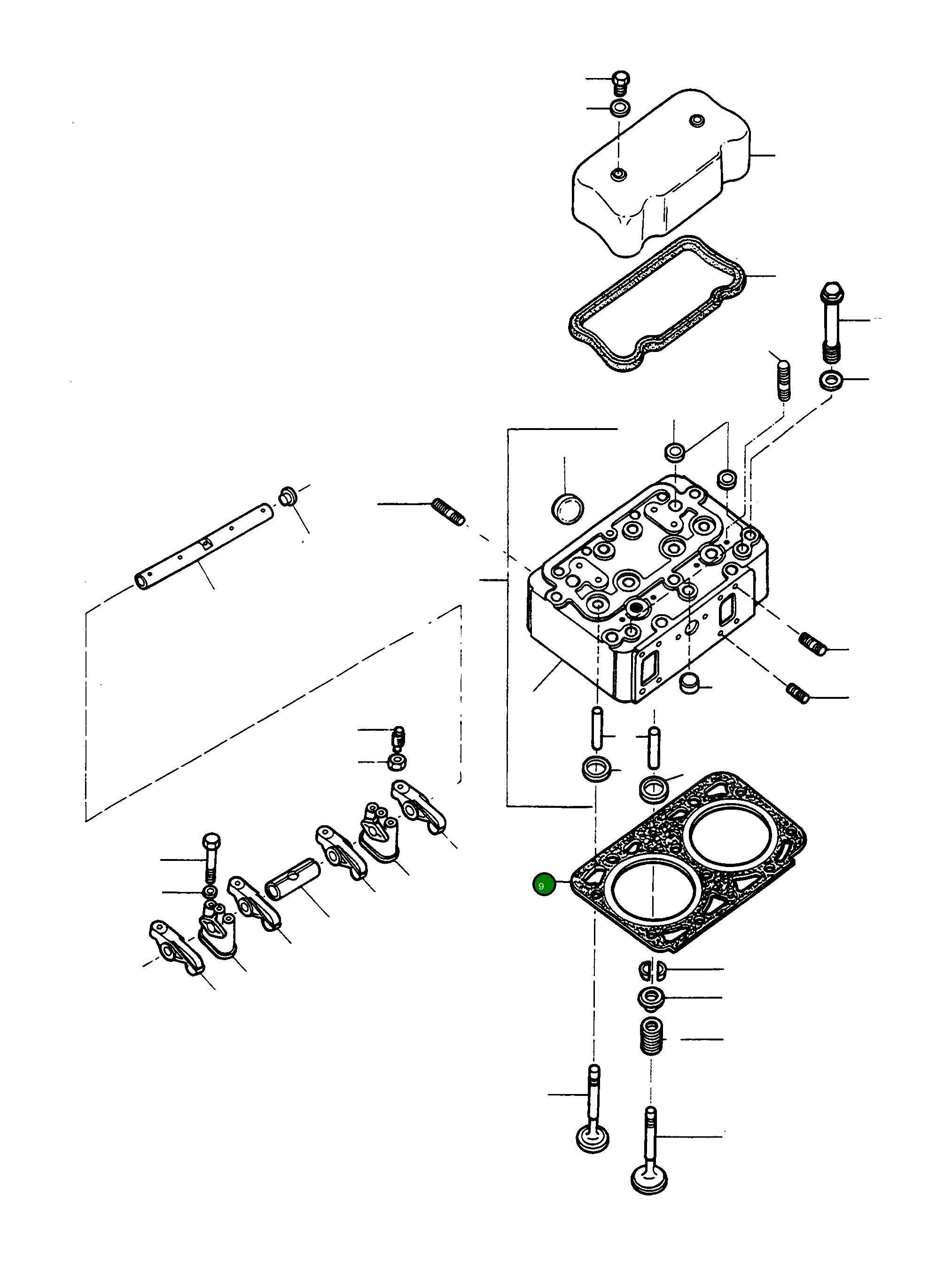 Прокладка ГБЦ 3070733M1 Komatsu