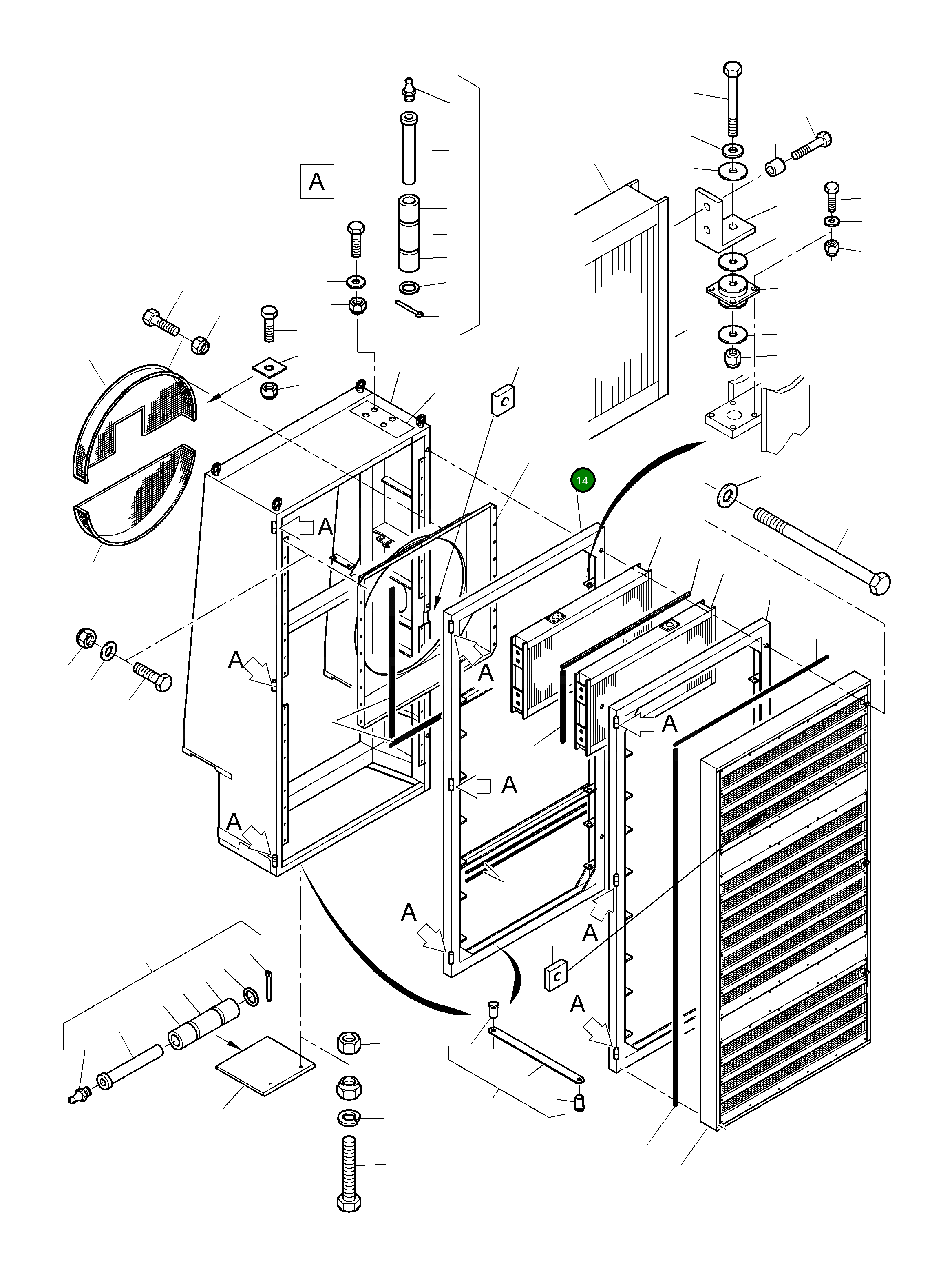 Рама 636 630 40 Komatsu