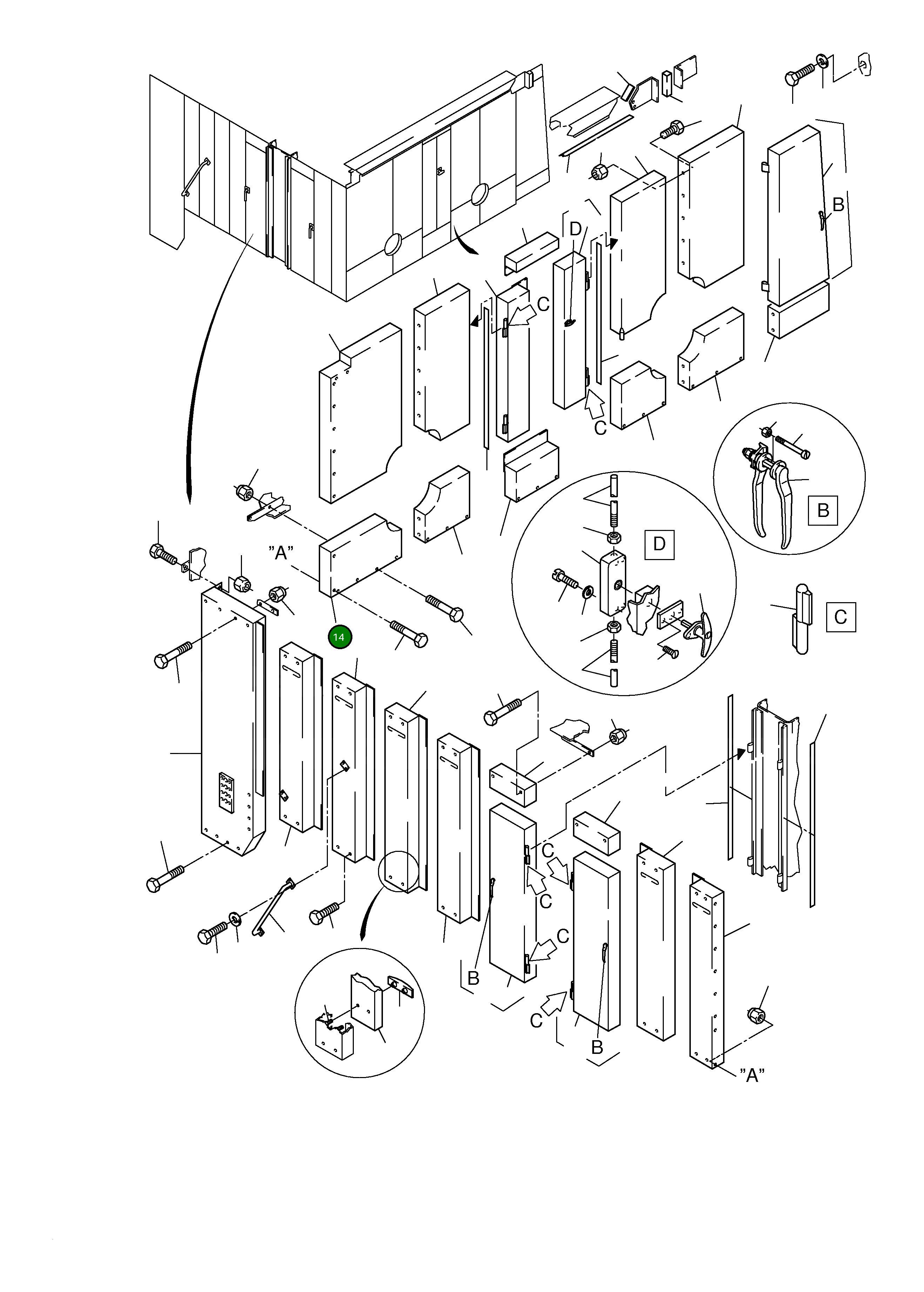 Стенка 641 895 40 Komatsu